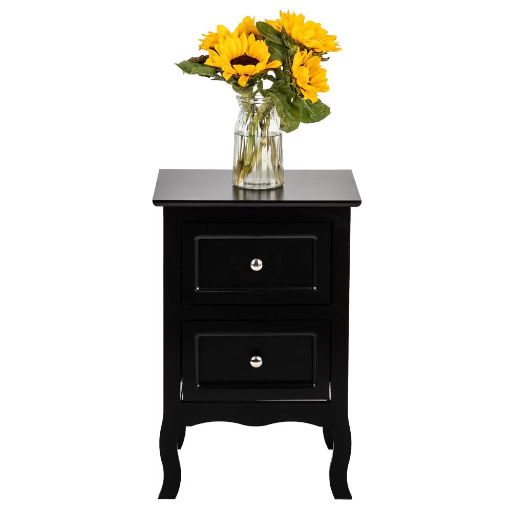 UBesGoo Wood Nightstand for Living Room,Bedroom,End Accent Table,Black, - Inhomebuy