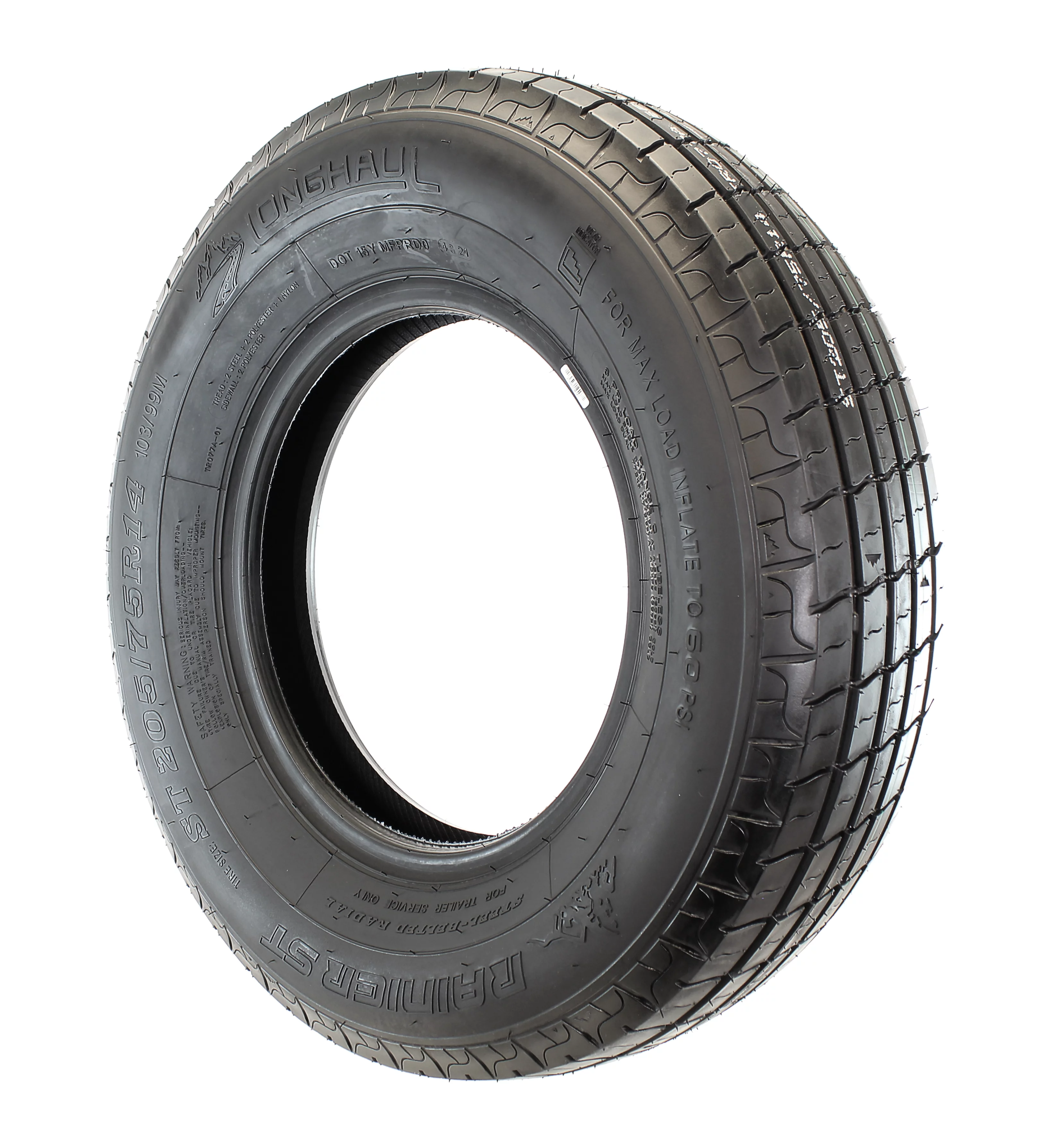 Rainier Radial ST205/75R14 Trailer Tire Load Range C 1760# 205/75 R 14 - Inhomebuy