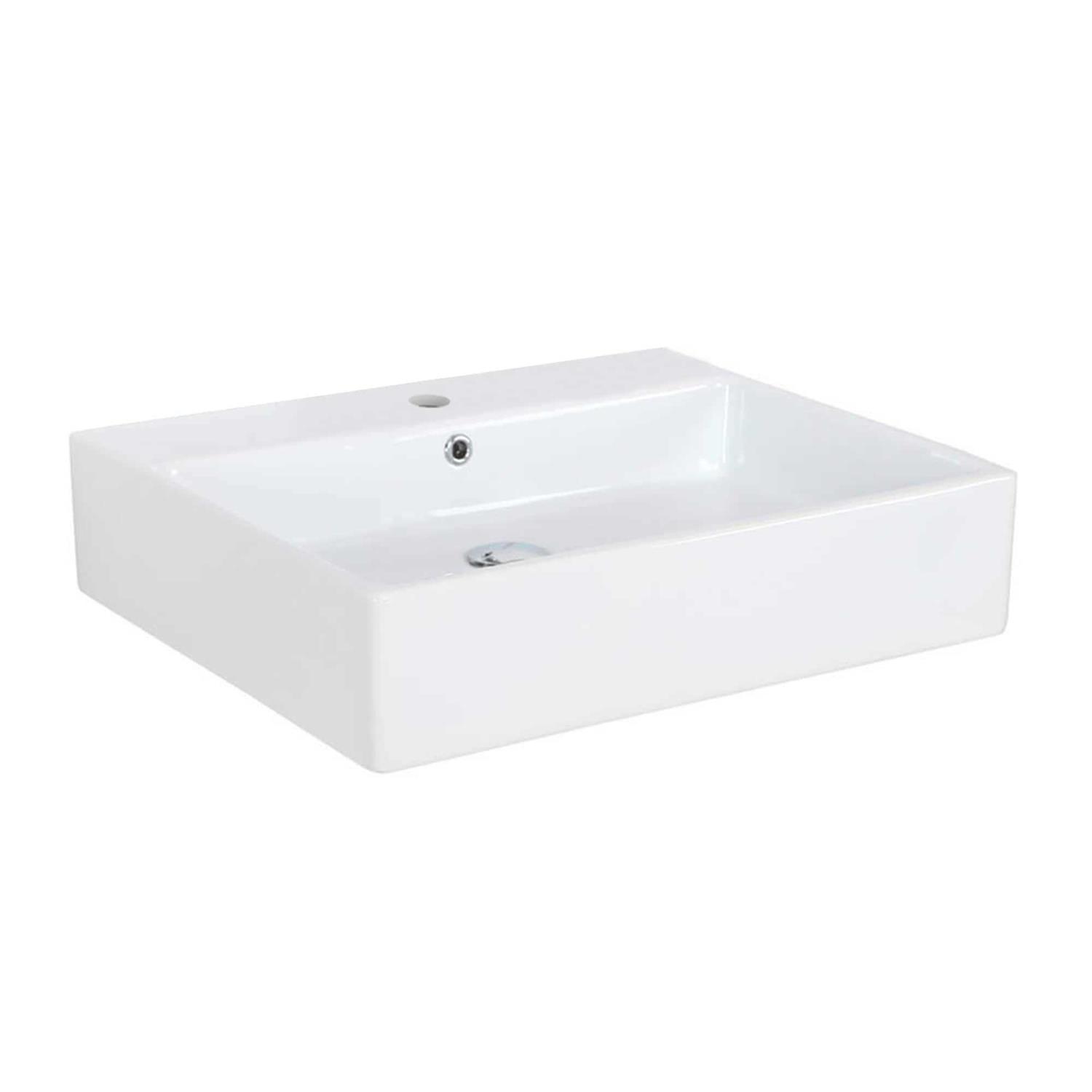 WS Bath Collections Unlimited 46 Wall Mount / Vessel Bathroom Sink in Ceramic Unlimited 46.01 - Inhomebuy