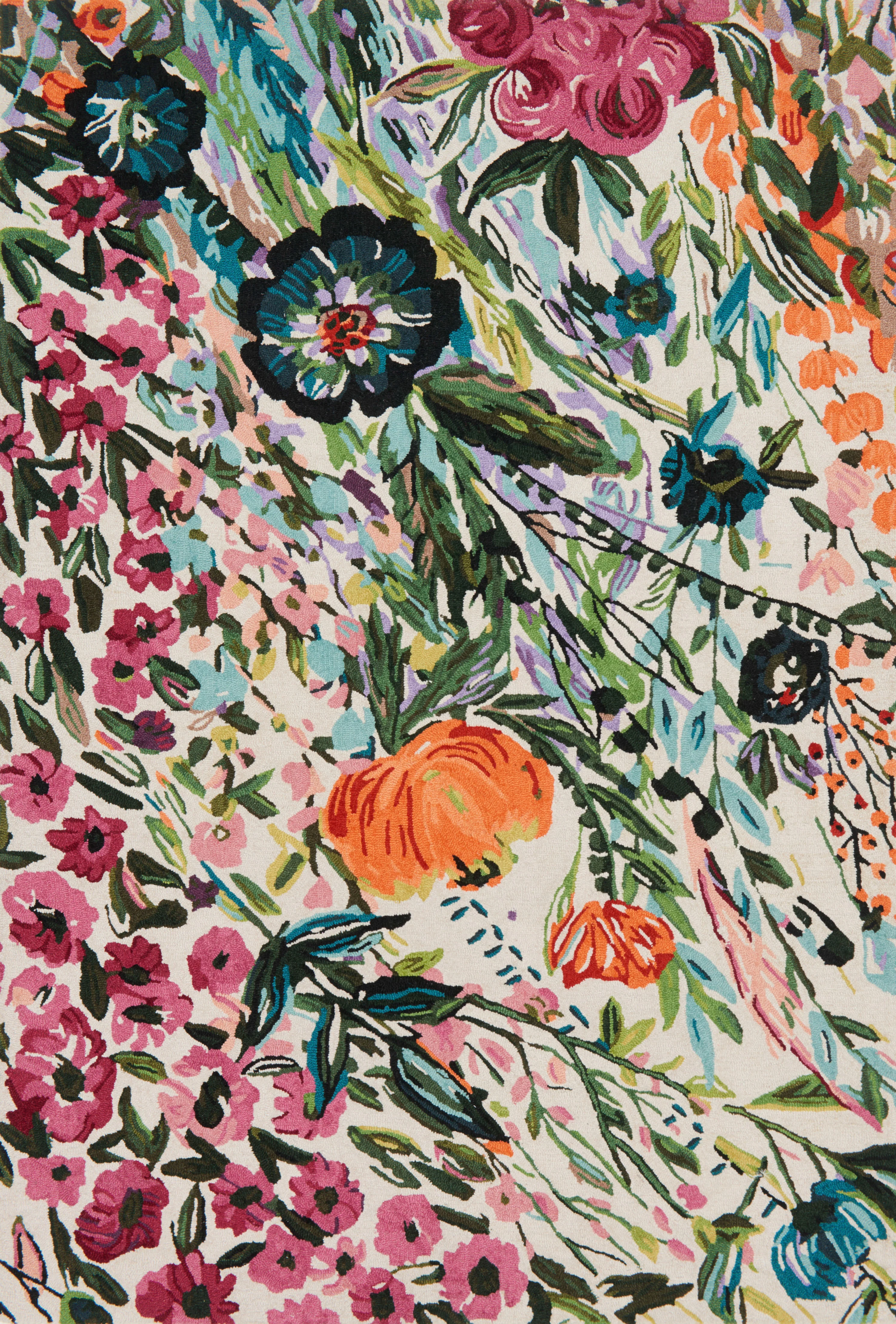 Loloi Rugs Wild Bloom Collection Rug in Ivory, Multi - 7'10