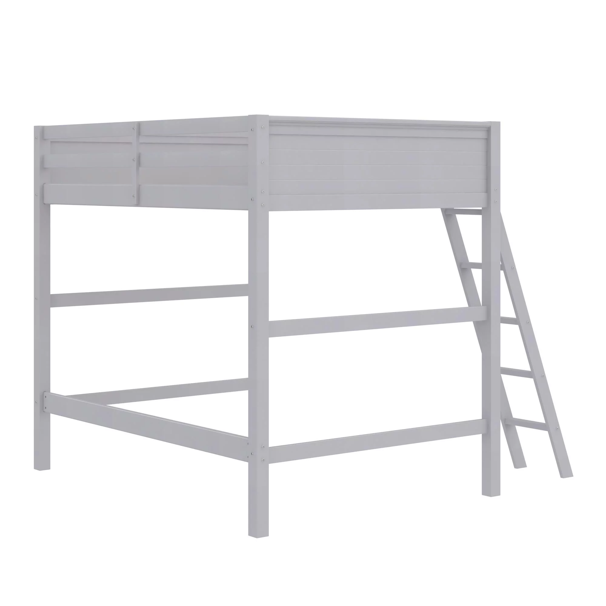Your Zone Kiarah Full Size Loft Bed with Ladder, Black - Inhomebuy