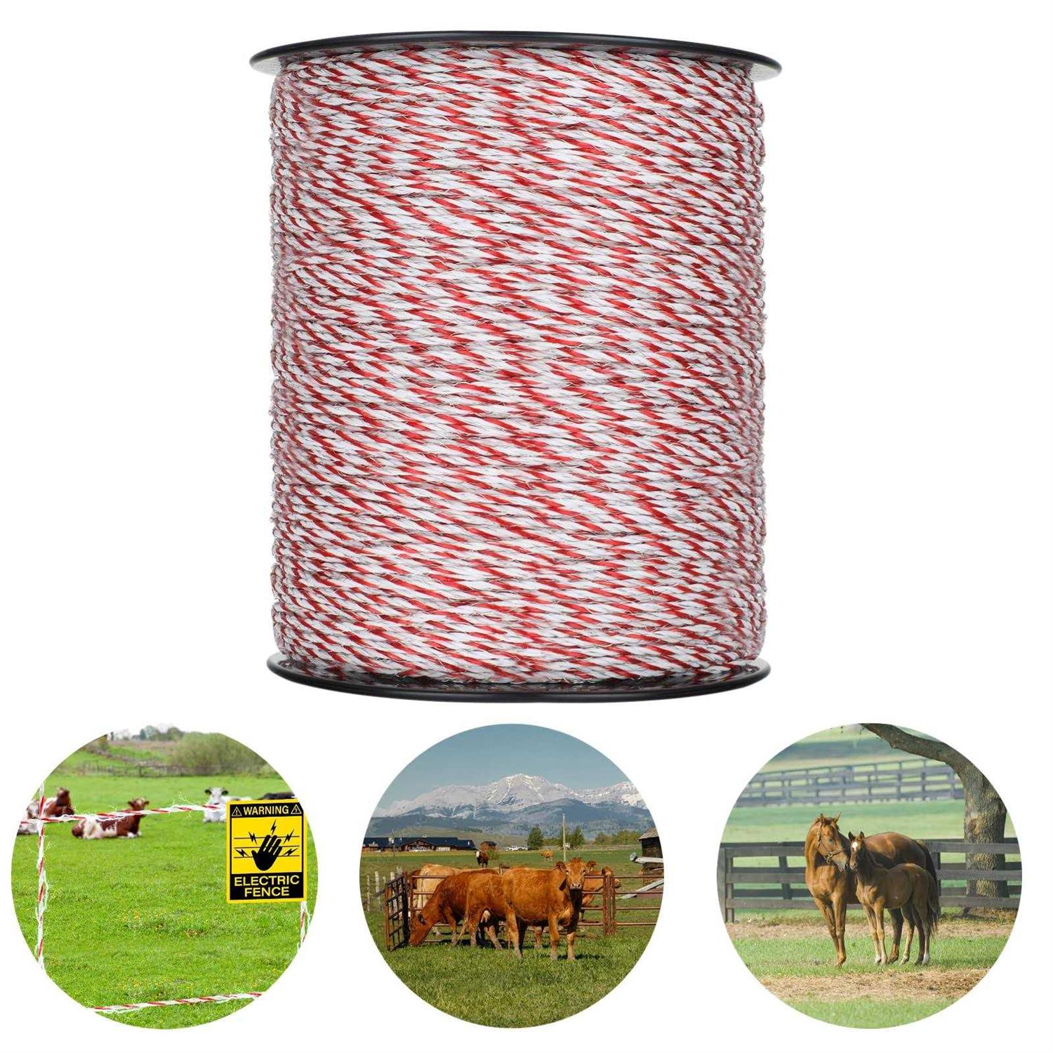 Electric Fence Netting/Temporary Fence Sheep Netting with 14 Posts 2 Spikes 3.6′ H x 164′ L for Sheep - Inhomebuy