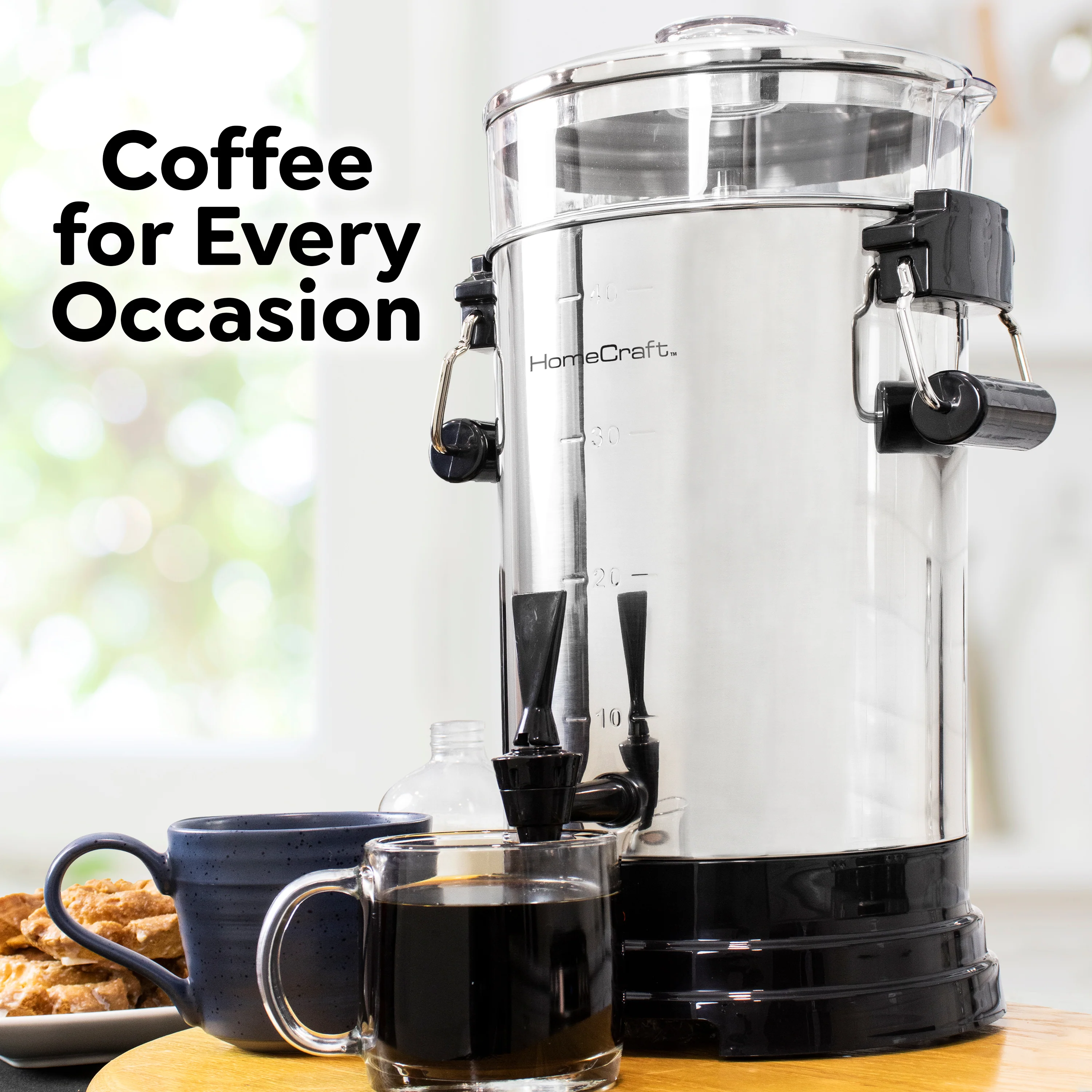 HomeCraft 1000-Watt Automatic 40-Cup Coffee Urn - Inhomebuy
