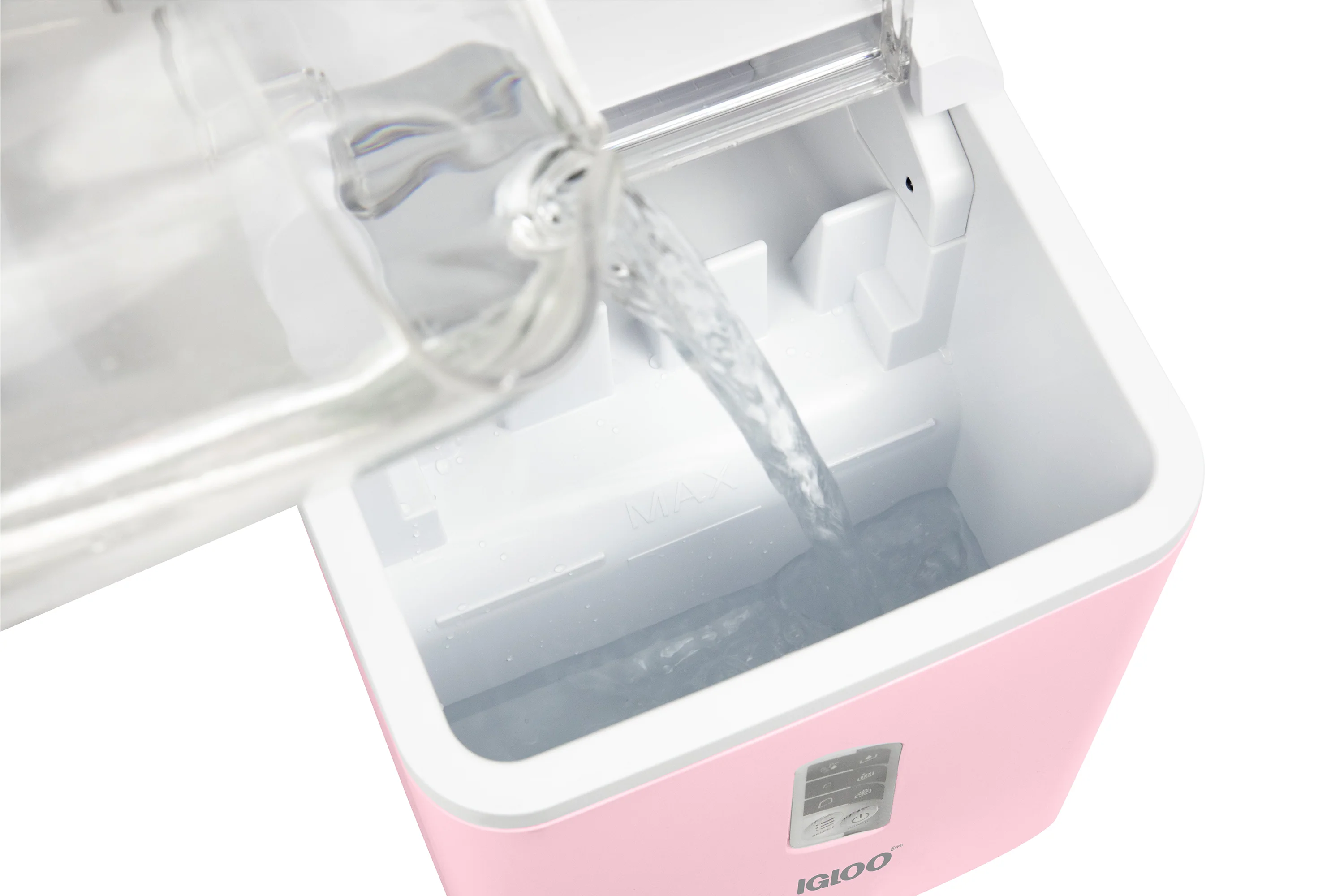 Igloo Self-Cleaning 26-Pound Ice Maker, Pink - Inhomebuy