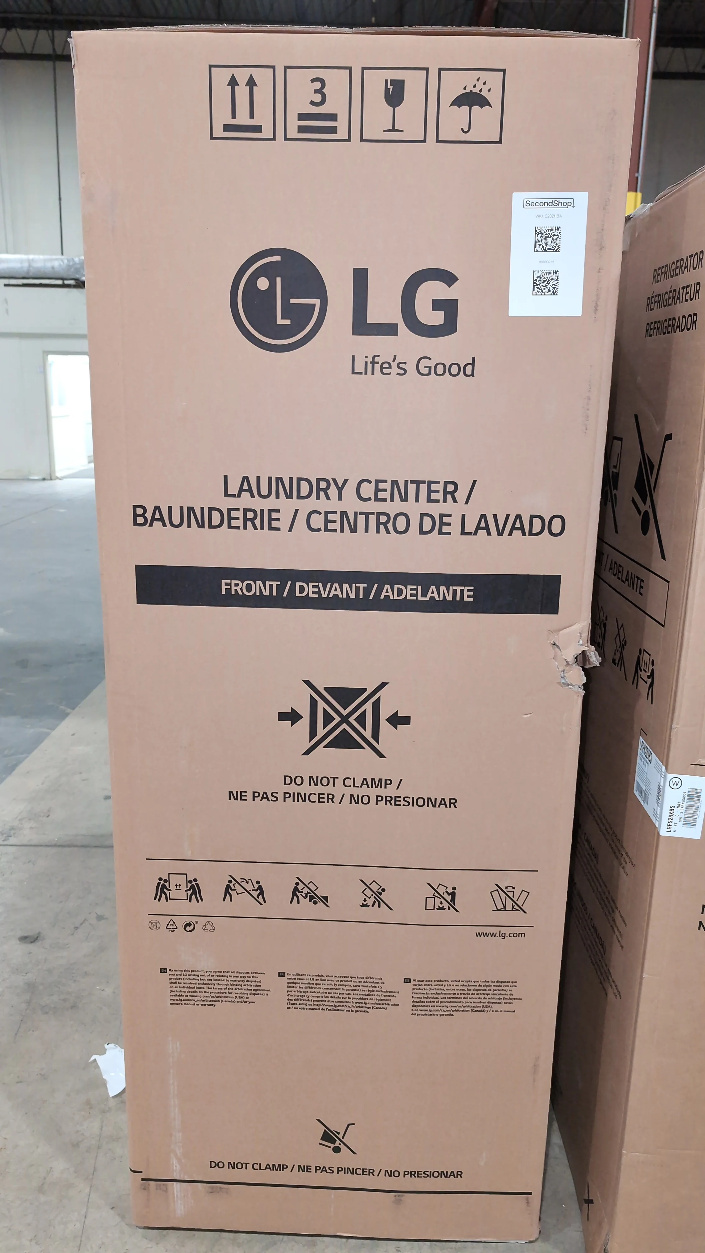 LG WashTower, Front Load 5.2 cu. ft. Washer and 7.2 cu. ft. Heat Pump Ventless Dryer - WKHC202HBA - Inhomebuy