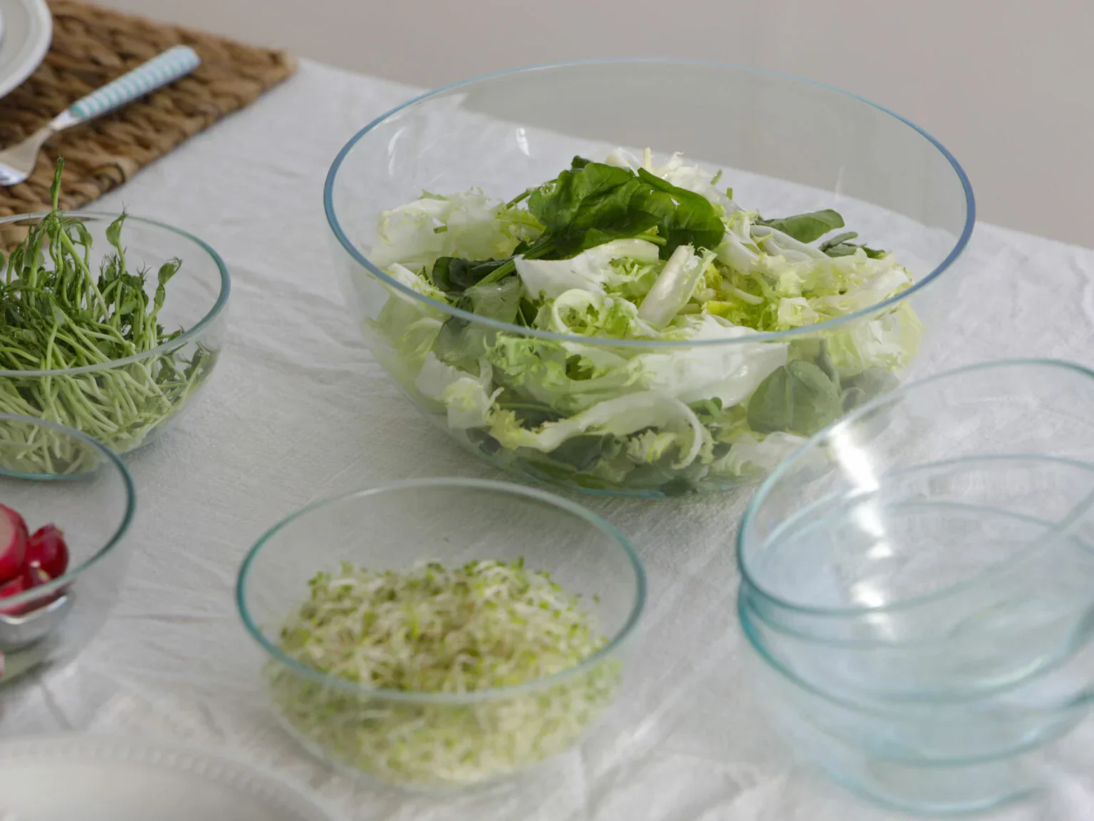 Set Salad Bowl + 6 Bowls Bahamas �?Turquoise - Inhomebuy