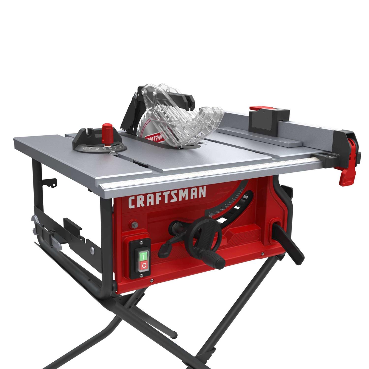 CRAFTSMAN 10-in 15-Amp Portable Benchtop Table Saw with Folding Stand CMXETAX69434506 - Inhomebuy