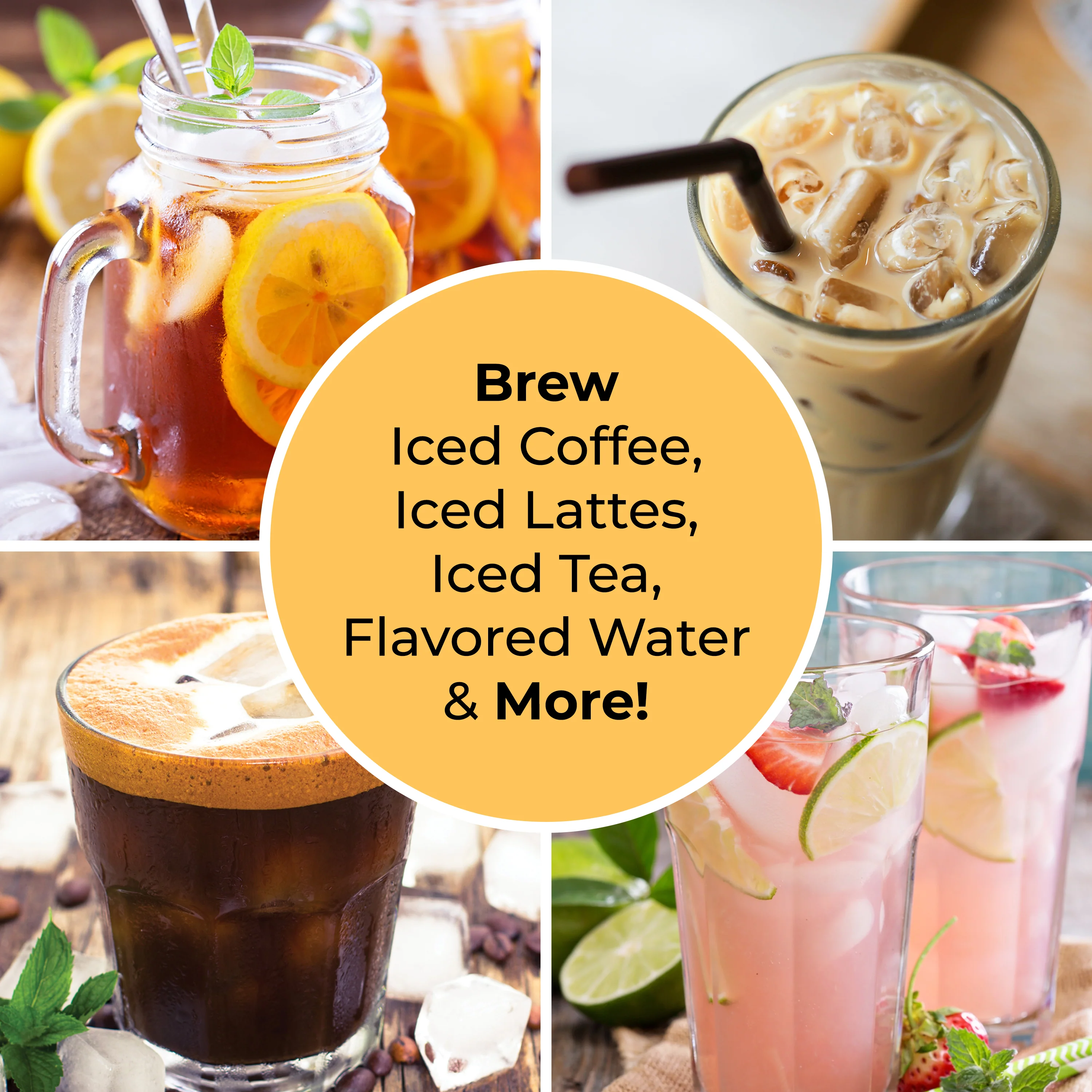 Café' Ice 3-Quart Iced Coffee and Tea Brewing System - Inhomebuy