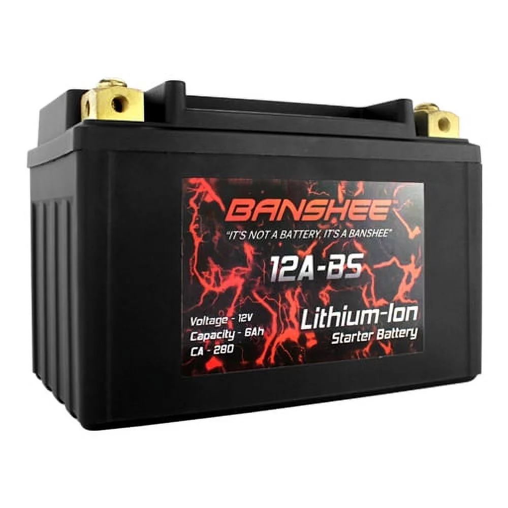 Banshee Battery Replacement for Bikemaster DLFP12-BS Lithium Ion Motorcycle Battery - Inhomebuy