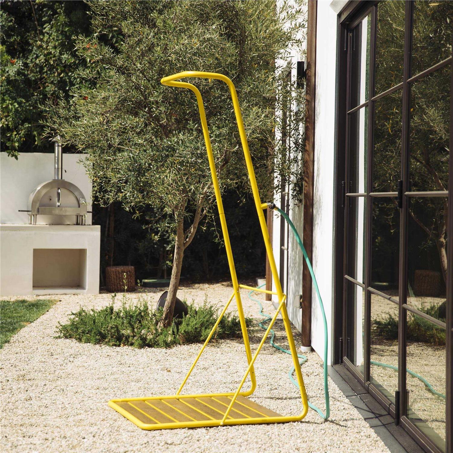 Novogratz Rainey Outdoor Shower with XL Base and Waterfall Bar - Inhomebuy