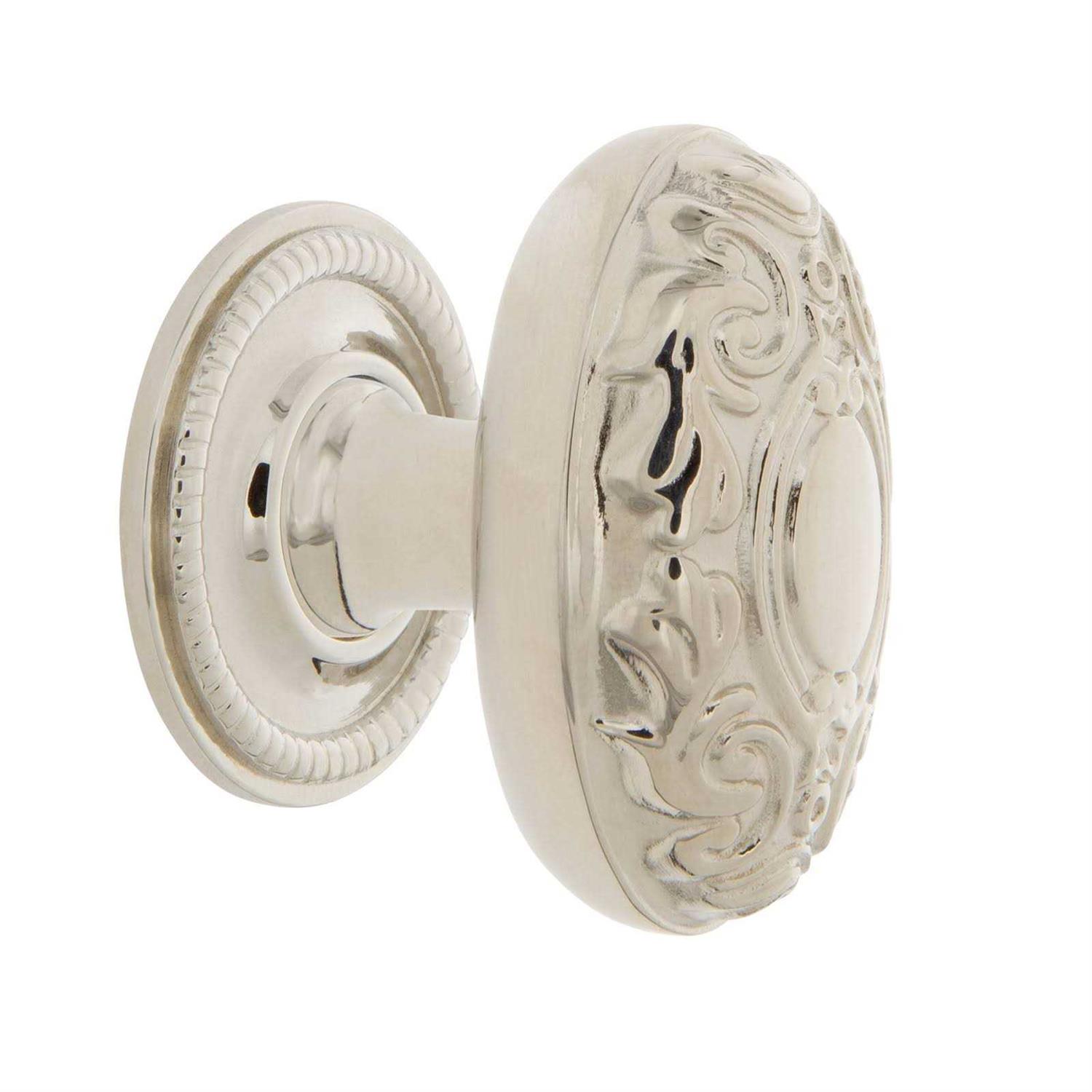 Nostalgic Warehouse Victorian Brass 1 3/4 Cabinet Knob Rope Rose - Inhomebuy