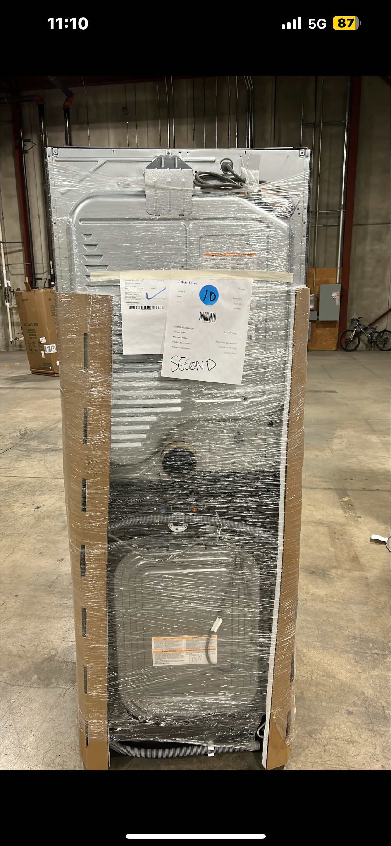 LG BLACK STEEL SINGLE UNIT FRONT LOAD WASHTOWER WITH CENTRE CONTROL 5.2 CU. FT. STEAM WASHER AND 7.4 - Inhomebuy