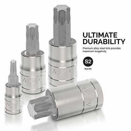 Neiko 10083A Master Torx Bit Socket and External Torx Socket Set, S2 and CrV Steel - Inhomebuy