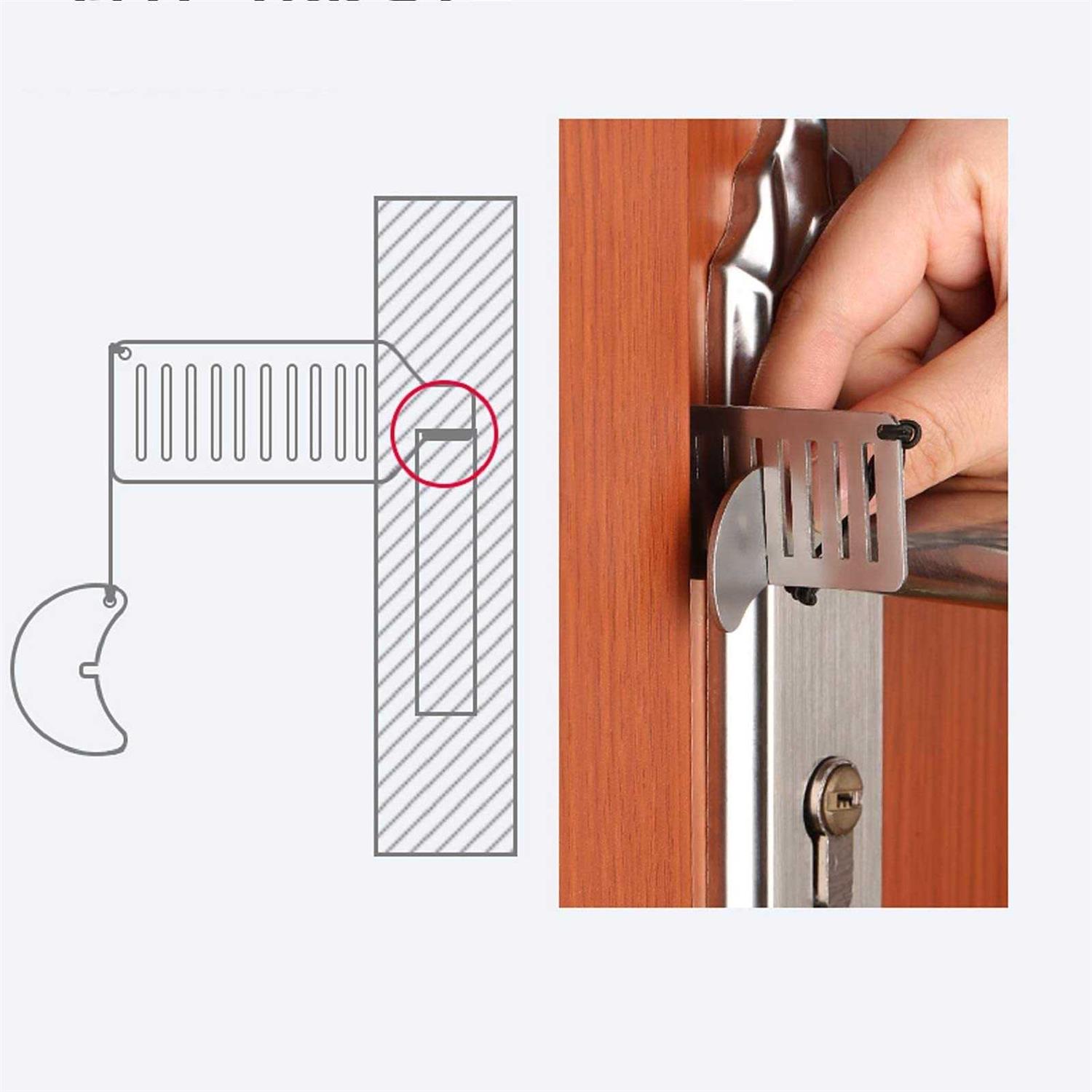 Portable Door Lock for Travel Door Lock Self-Defense Security Device for Home - Inhomebuy