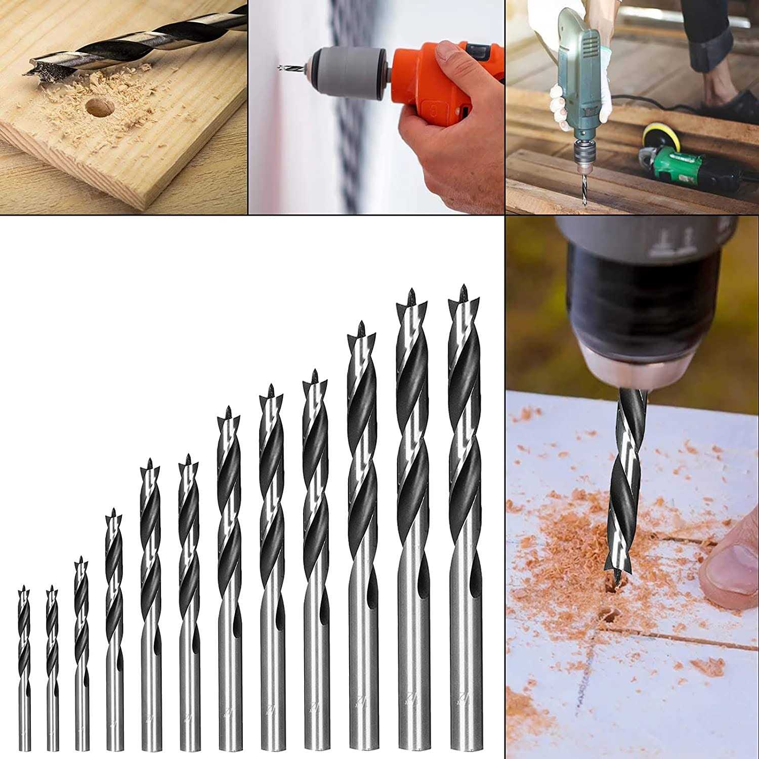 OWL TOOLS Brad Point Wood Drill Bit Set Carpenters Quality - Inhomebuy
