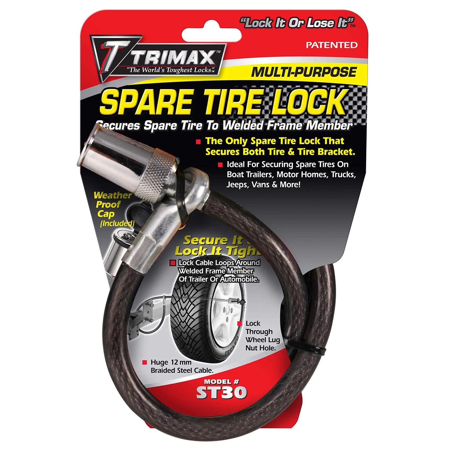 Trimax Braided Cable Lock TG3048SX - Inhomebuy