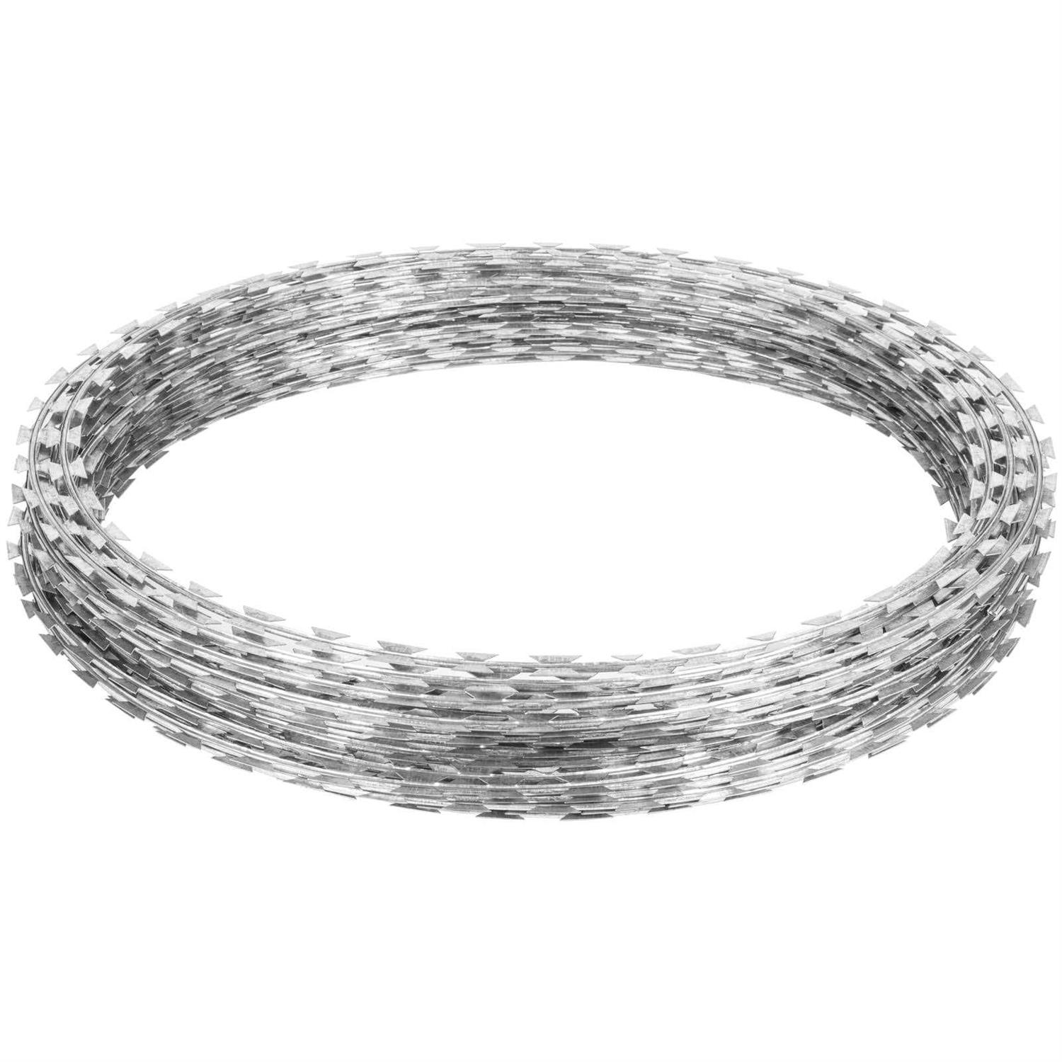 VEVOR Razor Wires Razor Barbed Wire Coils 49 ft Per Roll Razor Wire Fencing Razor Fence - Inhomebuy