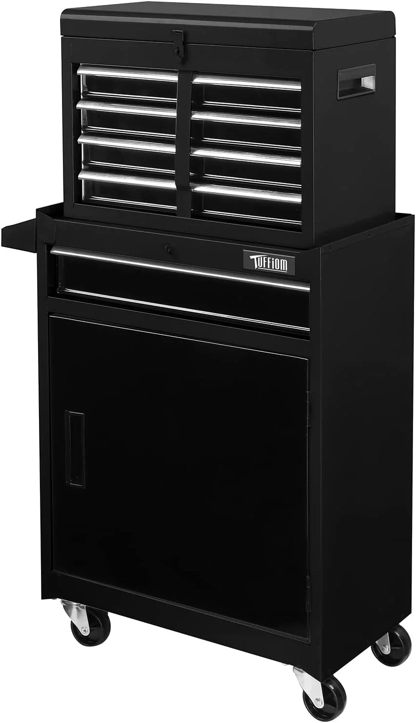 TUFFIOM 5-Drawer Rolling Tool Chest, Tool Storage Cabinet with Adjustable Shelf, Tool Organizer Box - Inhomebuy