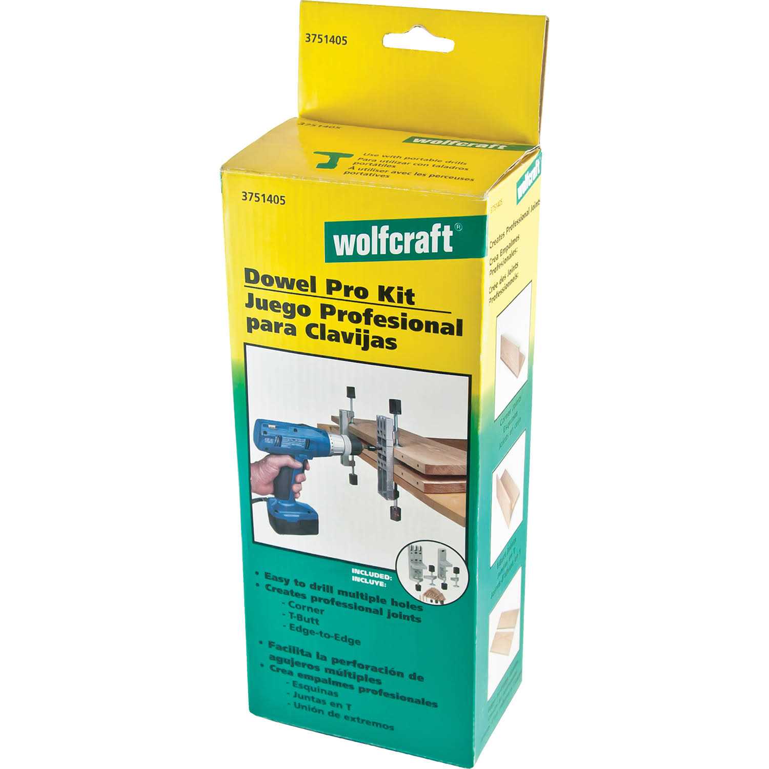 Wolfcraft 2914405 Fluted Hardwood Dowel Pin 3/8 in. Dia. x 1-1/2 in. L - Inhomebuy