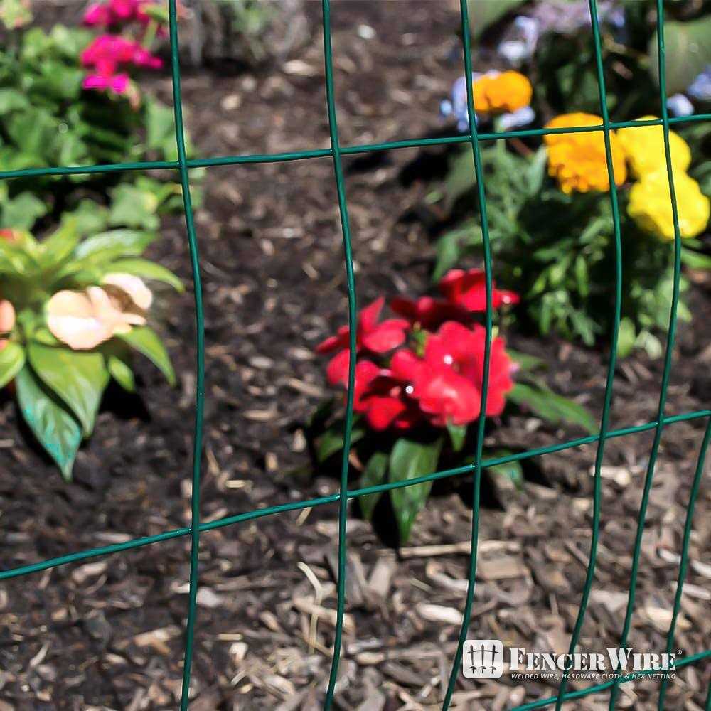 Fencer Wire 16 Gauge Green Vinyl Coated Welded Wire Mesh Size 2 Inch X 3 Inch - Inhomebuy