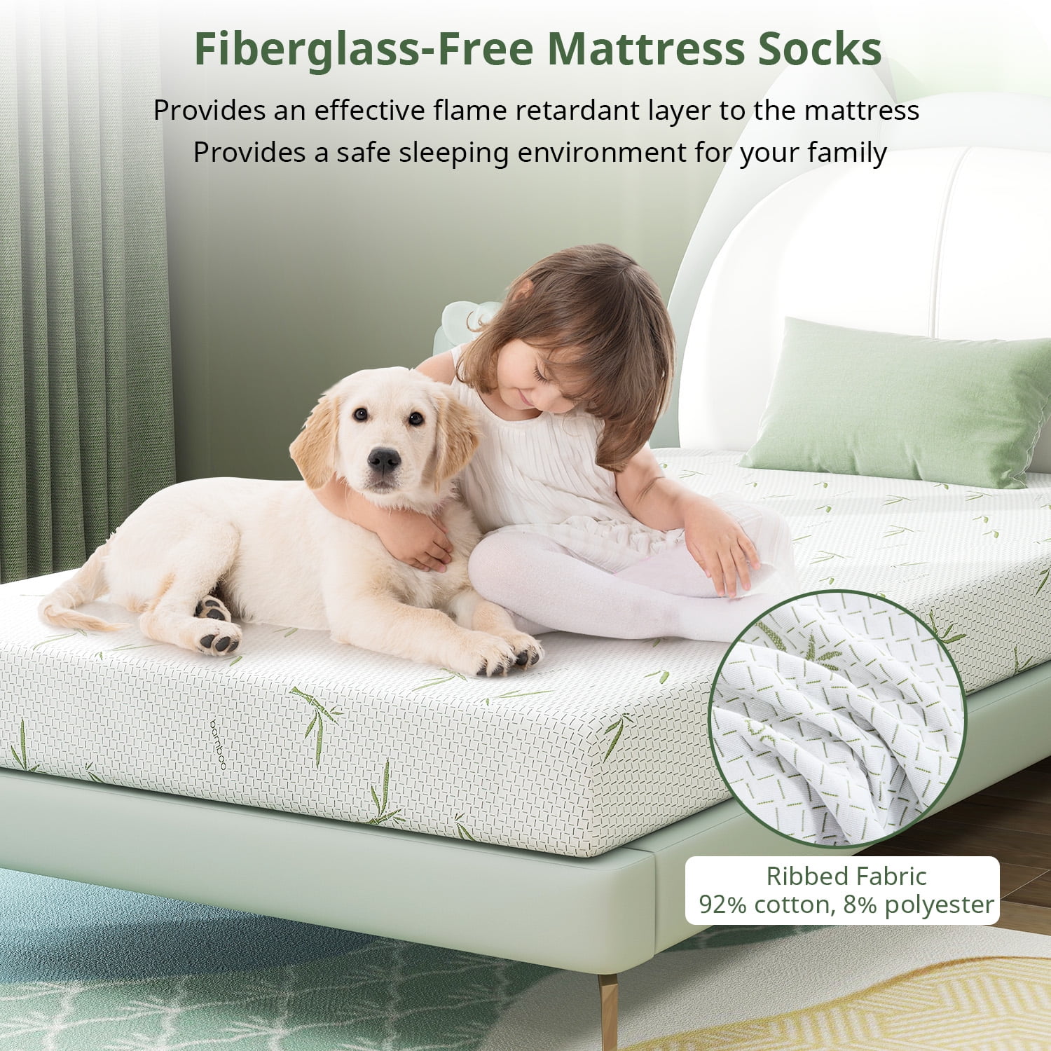 Twin Mattress, 6 inch Memory Foam Mattress Bed in a Box, with Green Tea Cooling Gel, Made in USA, Child - Inhomebuy