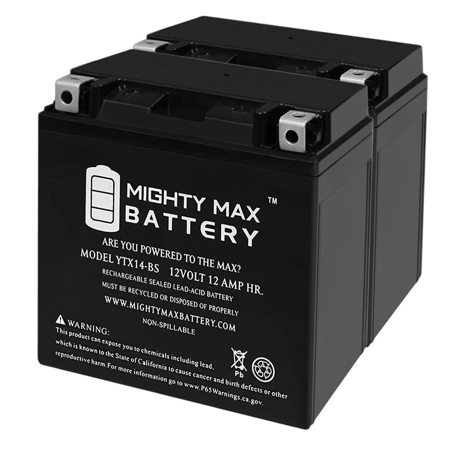 YTX14-BS Battery for Buell 500 Blast 2000-2009 - Inhomebuy