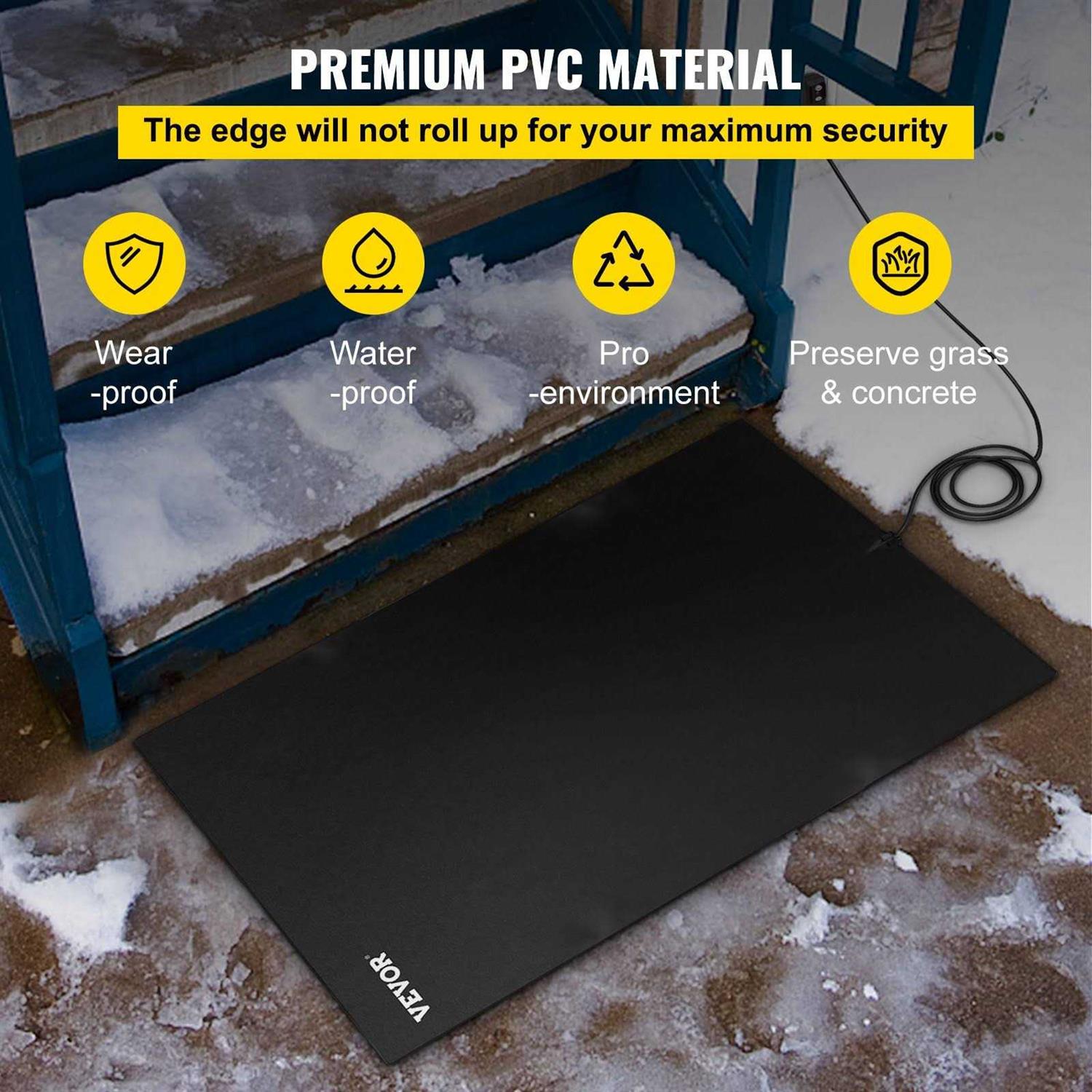 VEVOR Snow Melting Mat Heated Walkway Mat Pvc Heated Snow and Ice Melting Mat - Inhomebuy