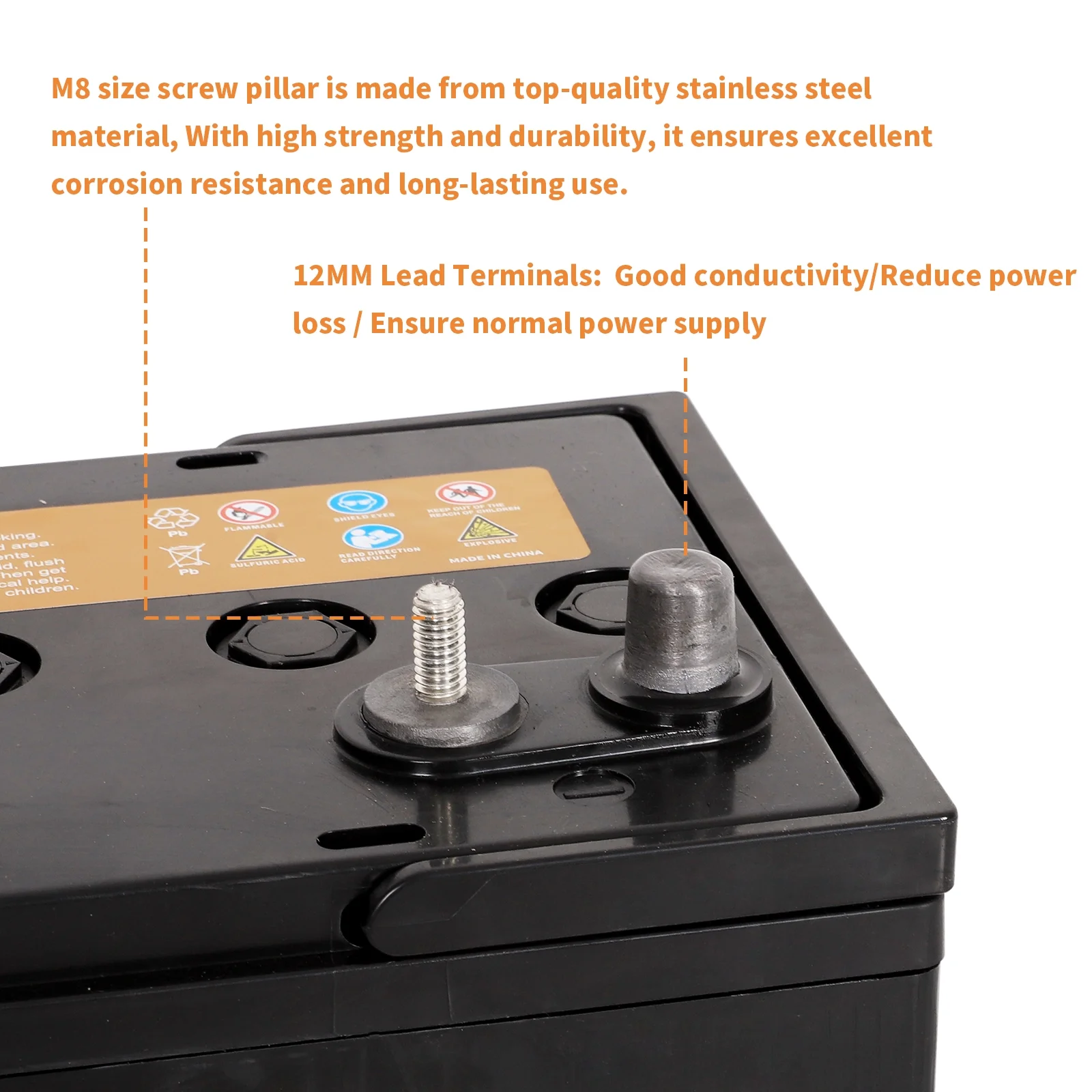 Weize 12V 80AH Dual Purpose AGM Battery, 150RC 550CCA BCI Group 24M Starter & Deep Cycle Sealed Marine & RV Battery - Inhomebuy