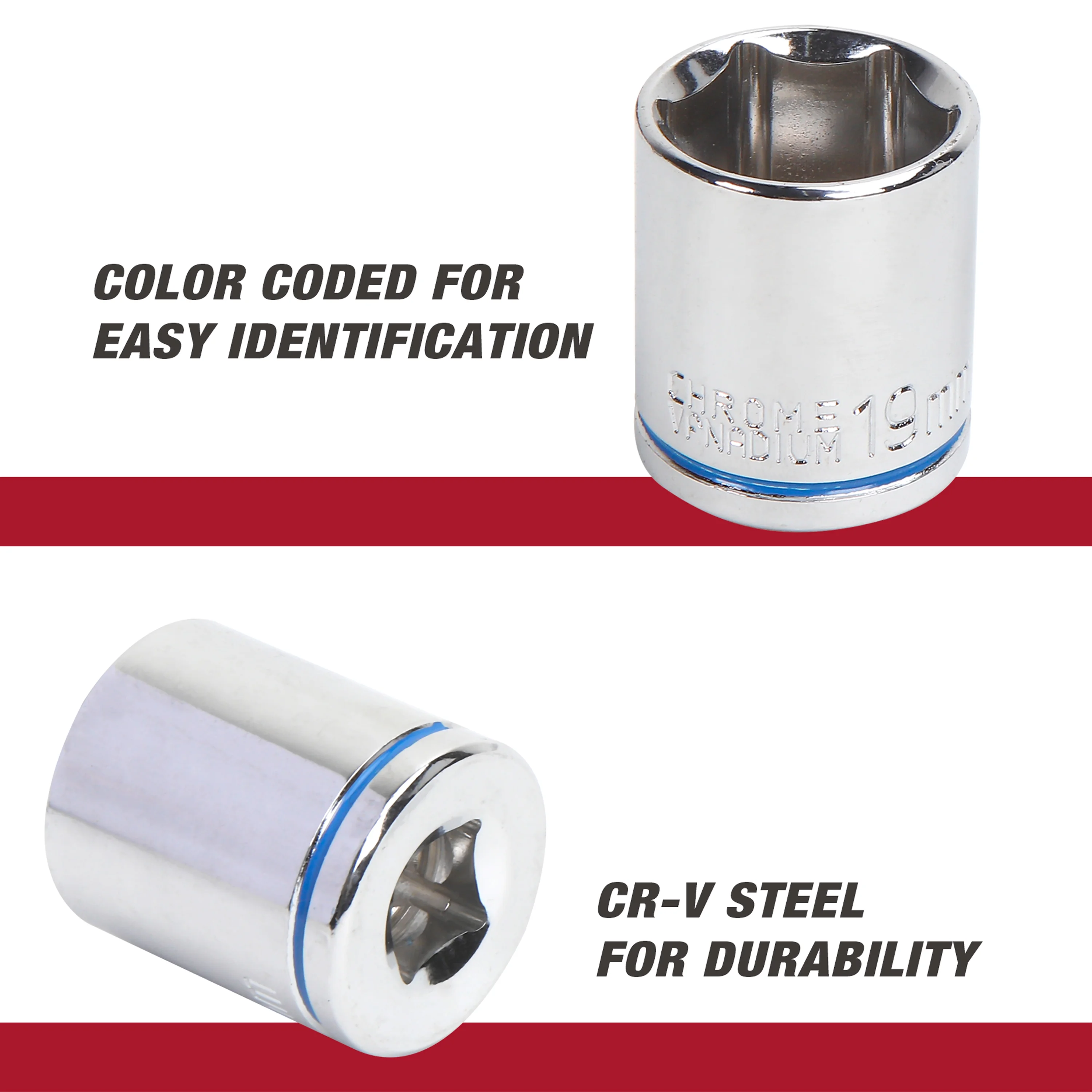 Hyper Tough 12-Piece 3/8-inch Drive Socket Set mm, Model 42883 - Inhomebuy