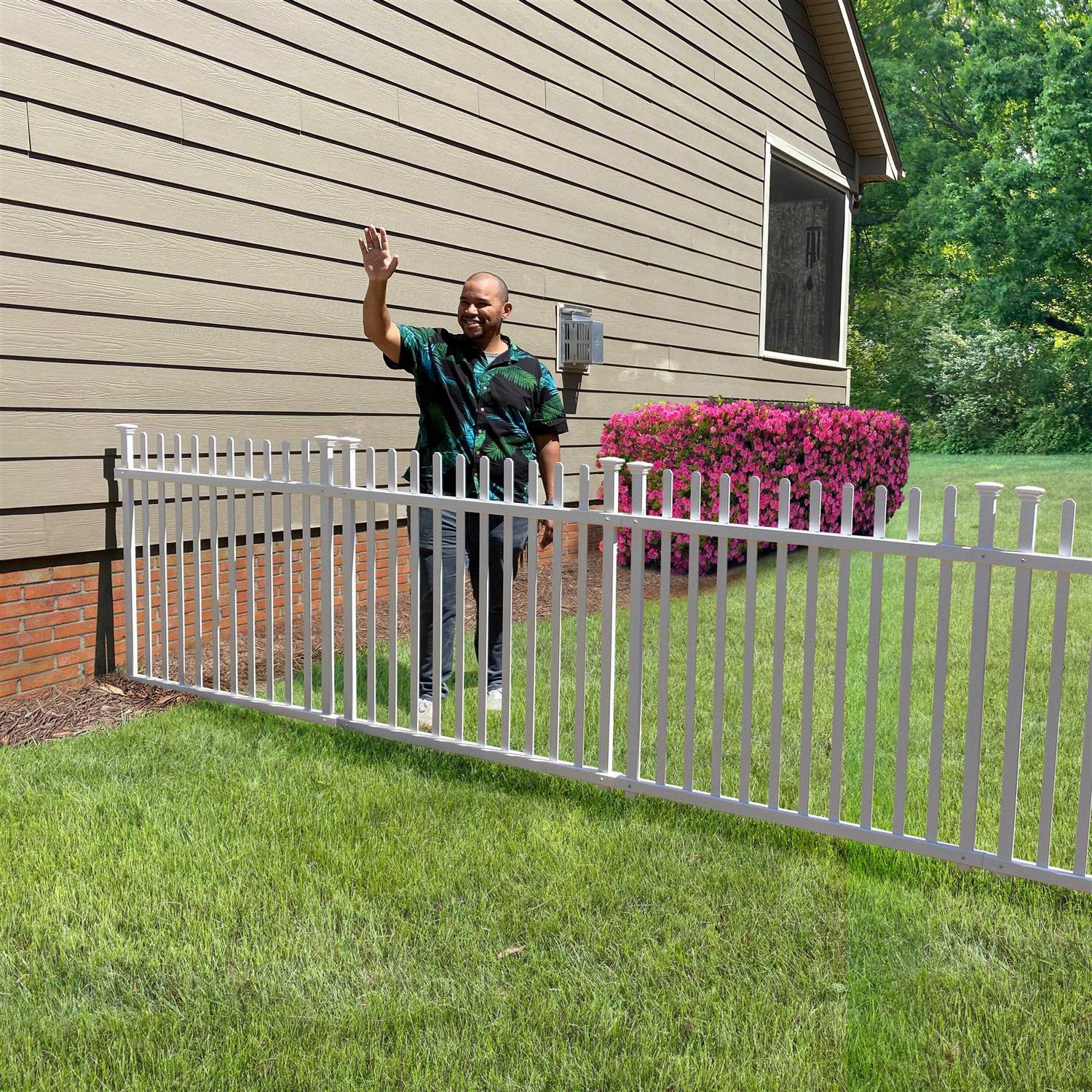 Zippity Outdoor Products Baskenridge No-Dig Vinyl Fence Kit - Inhomebuy