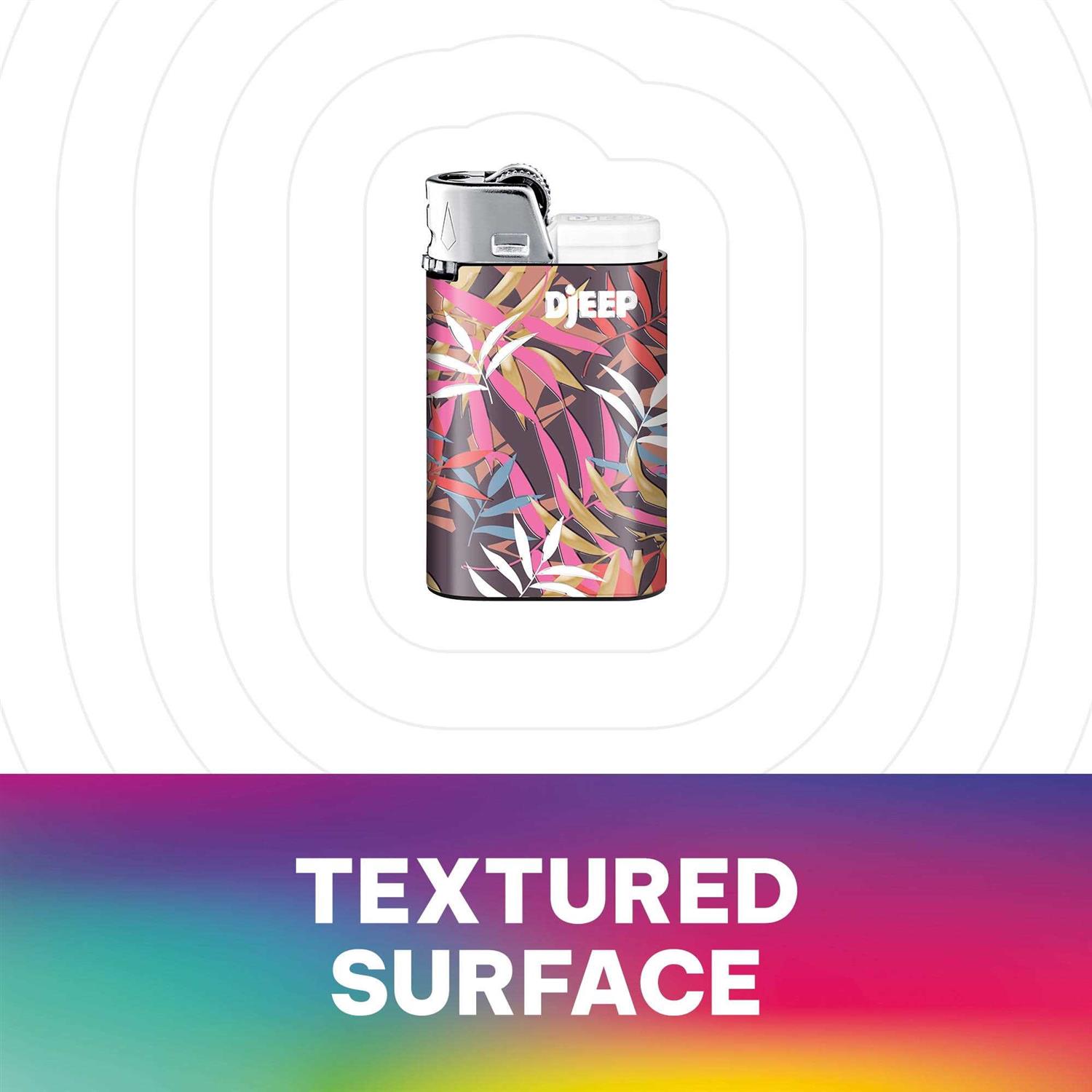 Djeep Pocket Lighters Vibrant Collection Textured Metallic Colorful Unique Lighters - Inhomebuy