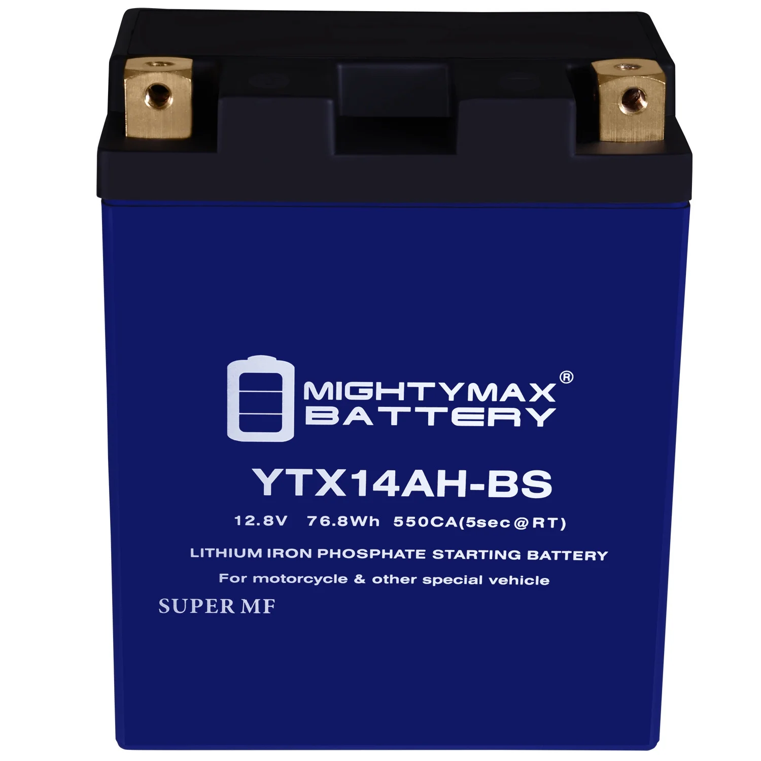 YTX14AH-BS Lithium Replacement Battery compatible with STX14AH-BS, ETX15, GTX14AH-BS - Inhomebuy