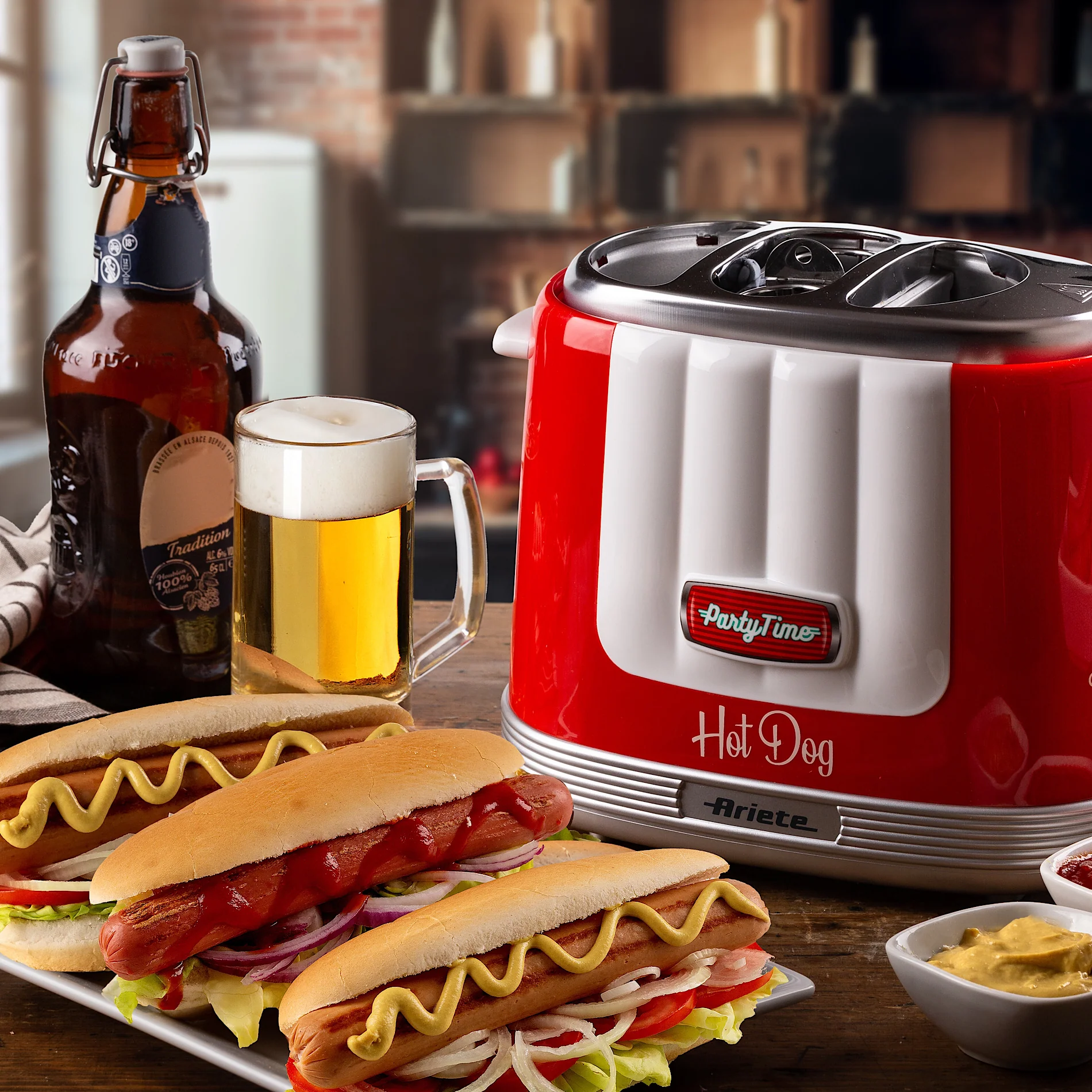 Hot Dog Maker Party Red - Inhomebuy