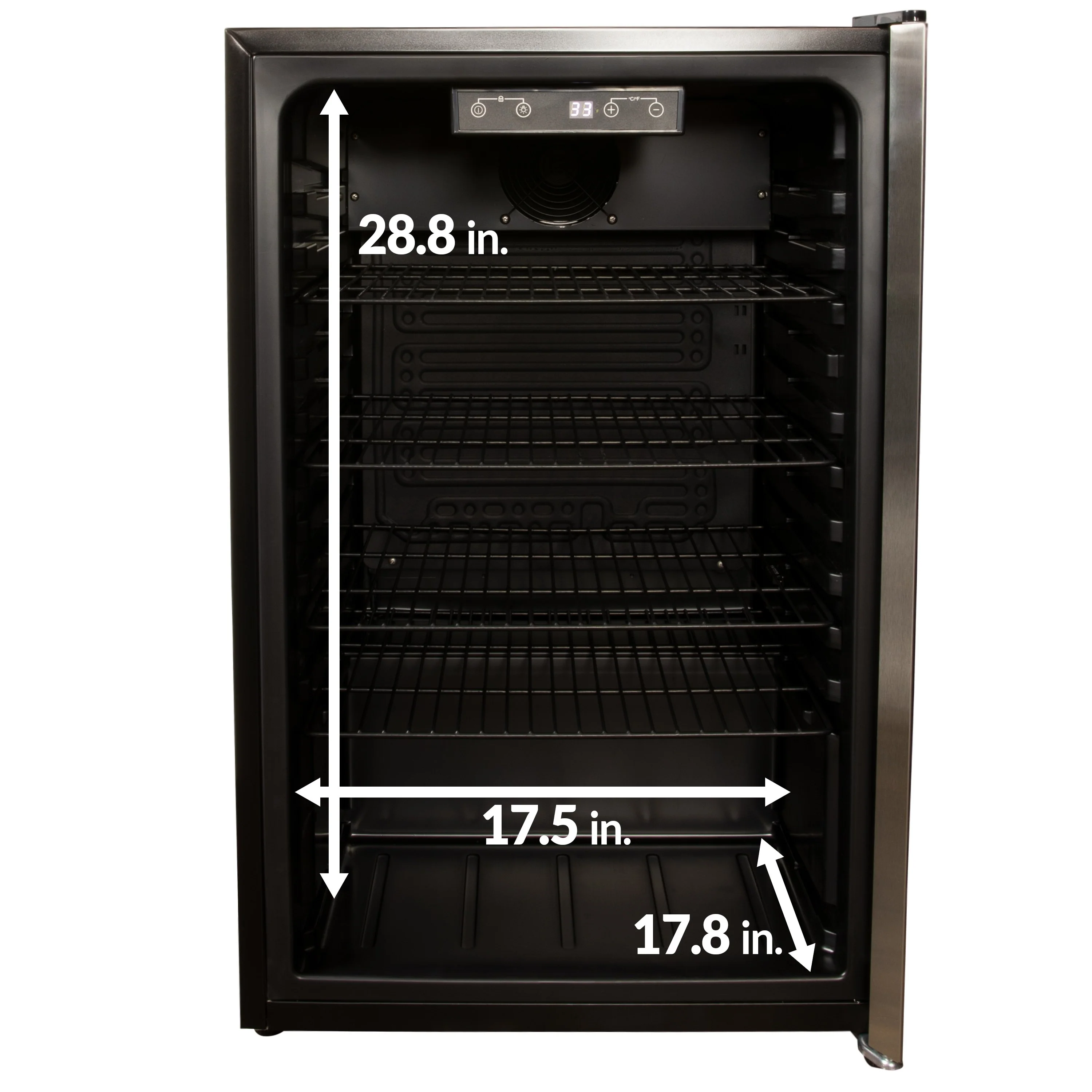 Igloo® 4.1 Cu. Ft. 180 Can Stainless Steel Beverage Cooler with Fan - Inhomebuy