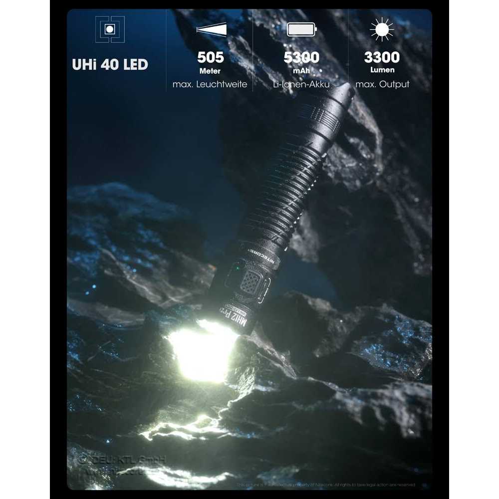 Nitecore MH10 V2 1200 Lumen USB-C Rechargeable Flashlight - Inhomebuy