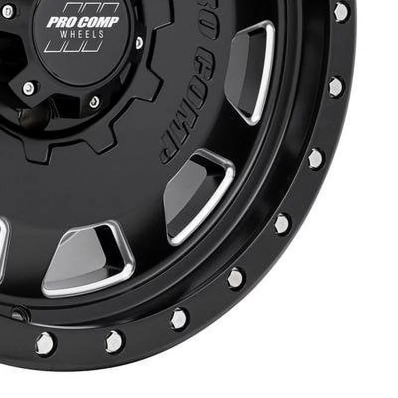 Pro Comp 60 Series Hammer, 17x9 Wheel with 6x5.5 Bolt Pattern - Satin Black Milled - 5160-7983 - Inhomebuy