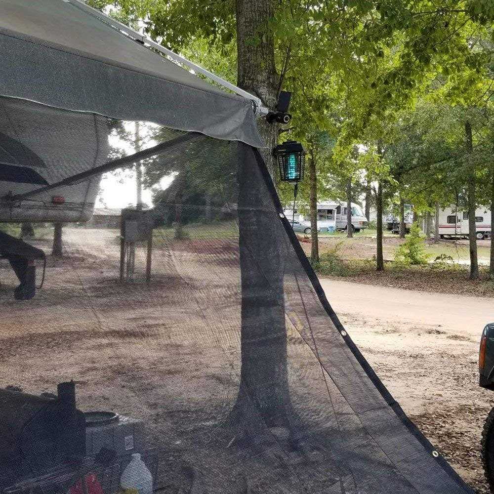 Mytee Products Black Heavy Duty 6 Oz 70% Shade Mesh Tarps with Grommets ROLL-Off - Inhomebuy