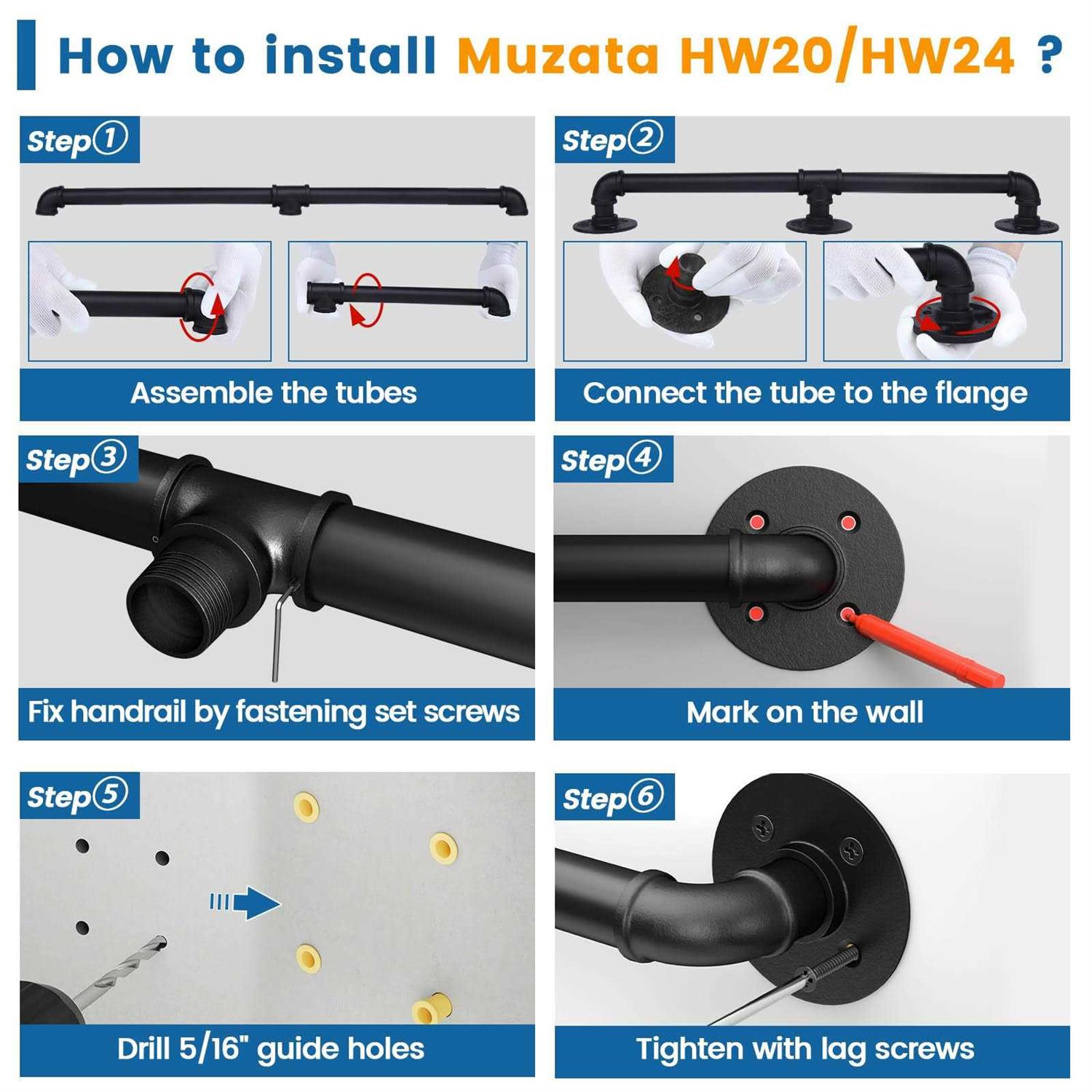 Muzata 1/8 Left & Right Lag Screw CK17 - Inhomebuy