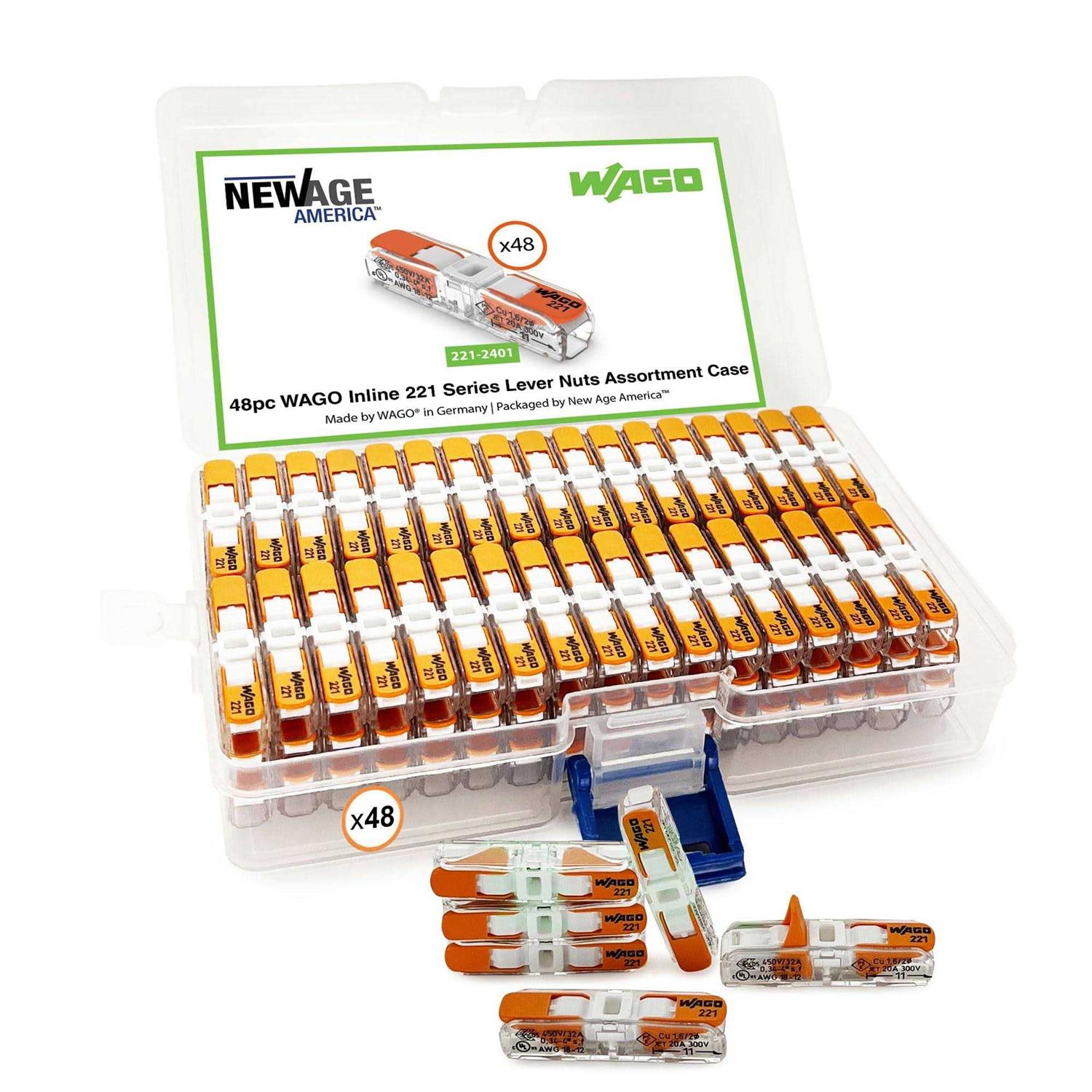 New Age America wago 221-2401 inline splicing wire Connectors pack - Inhomebuy