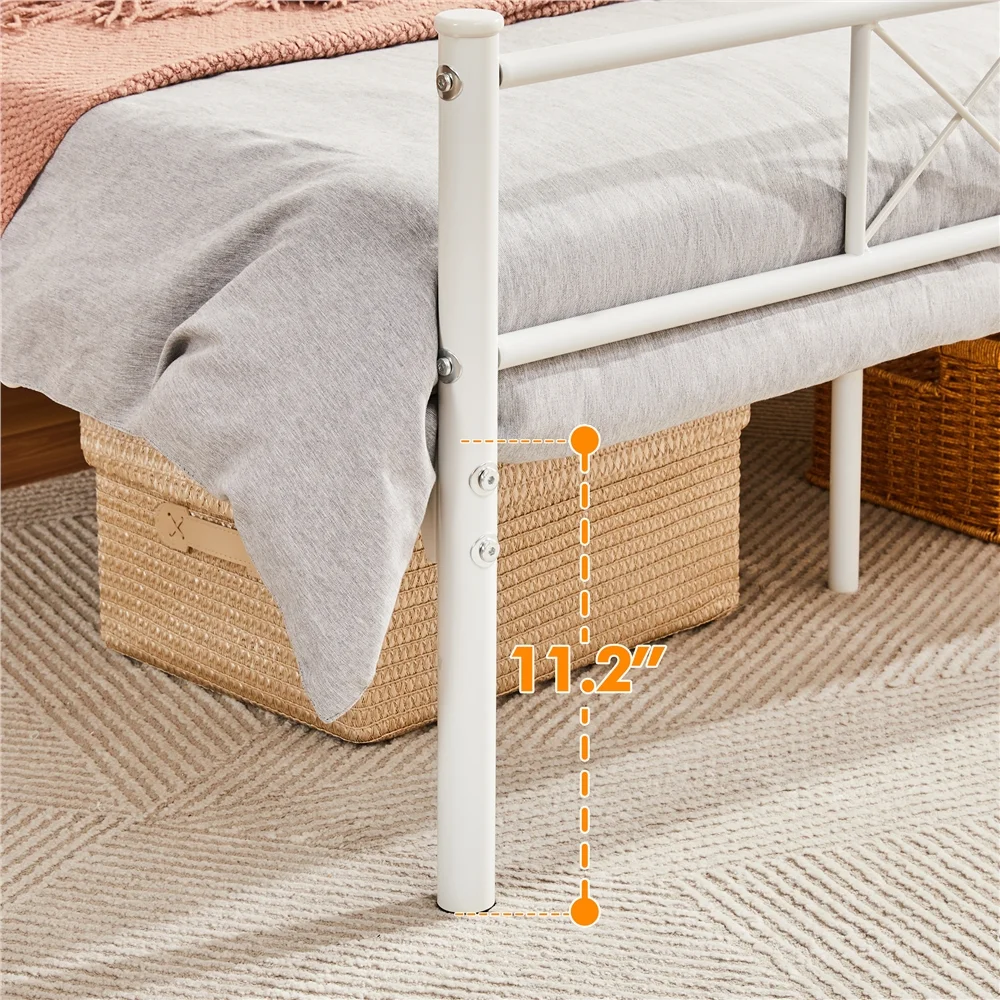 Yaheetech Metal Platform Bed Frame with Headboard and Footboard, Queen Size, Black - Inhomebuy