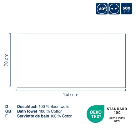 Bath Towel Ladessa Smoke Blue - Inhomebuy