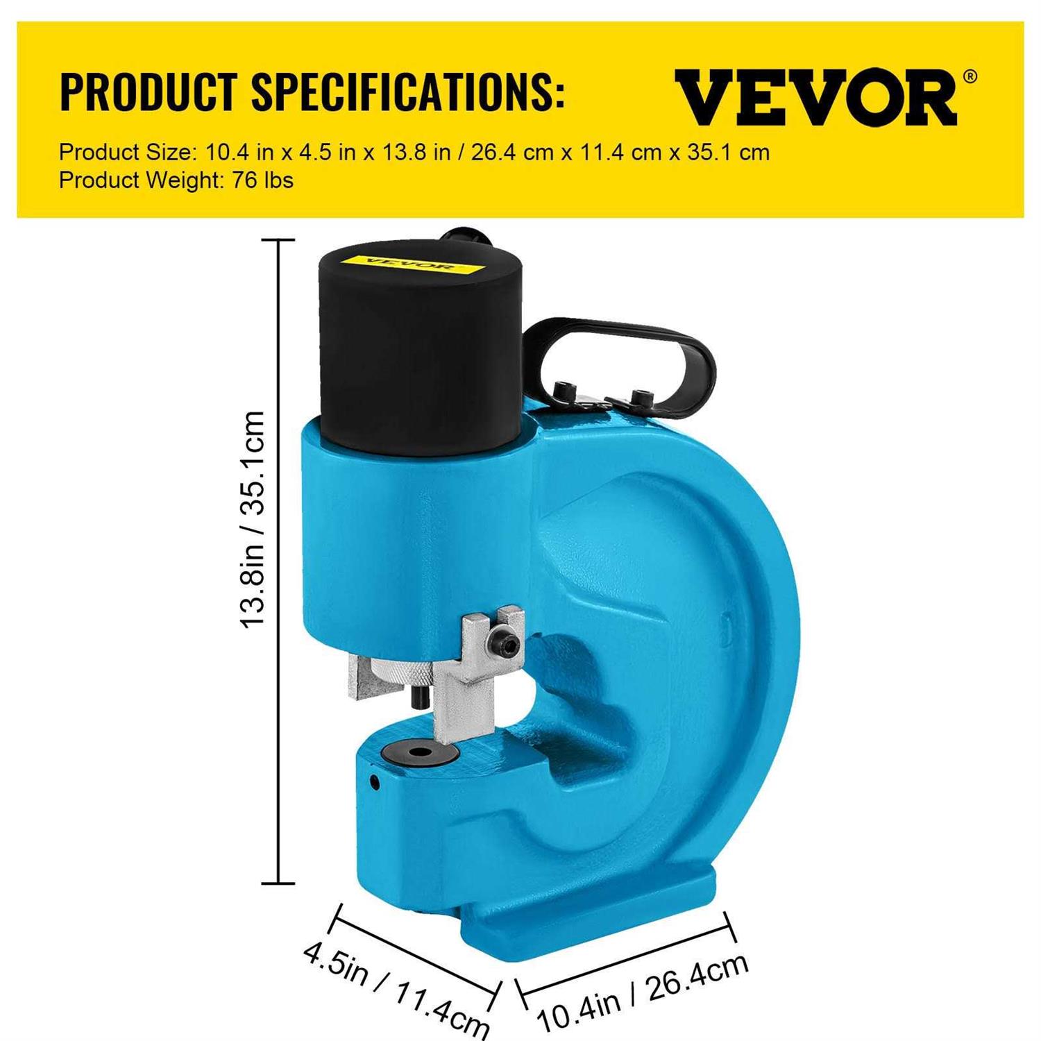 VEVOR Cast Iron Water Transfer Pump 115V AC 1600 GPH 1/2HP Portable Electric Utility Pump with Carbon Brush Filter Brass Connectors for Garden Rain - Inhomebuy