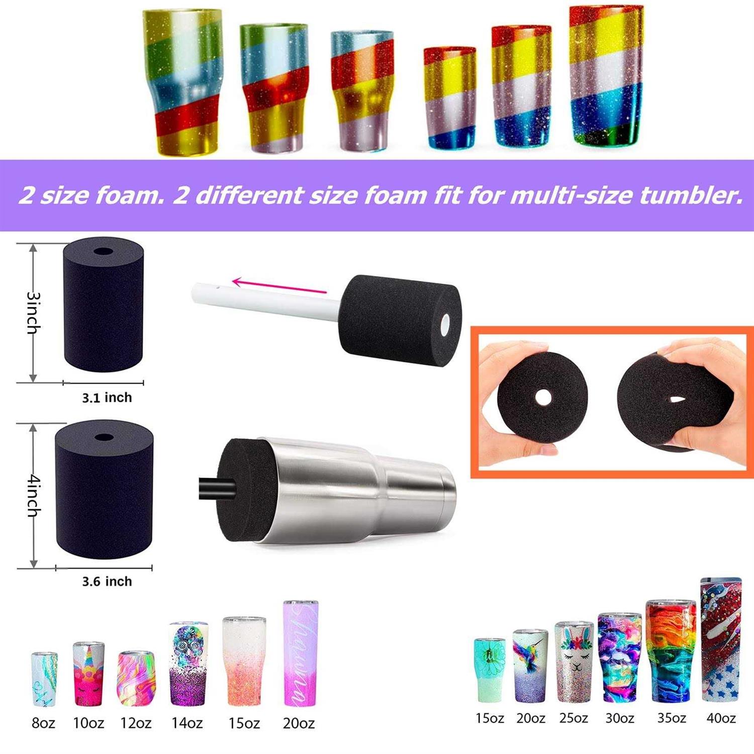 Cup Turner for Crafts Tumbler,Tumbler Cup Spinner,glitter Powder,Epoxy Resin kit for Tumblers for Beginners with Epoxy and Heat Gun - Inhomebuy