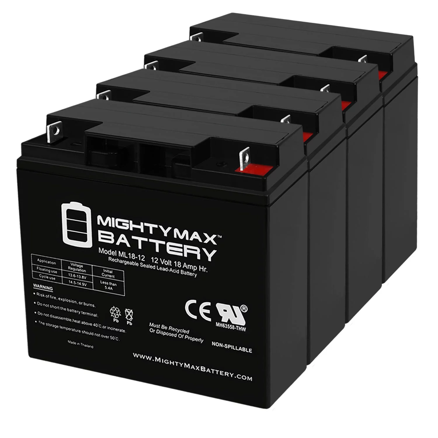 ML18-12 - 12V 18AH Rechargeable Battery for Champion Generator 9000 7000 - Inhomebuy