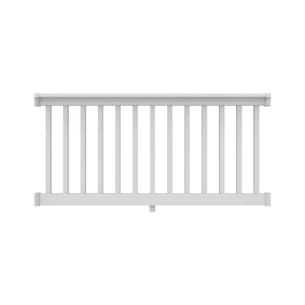 Veranda Linden H x 8 ft. W White Vinyl Privacy Fence Panel Kit - Inhomebuy