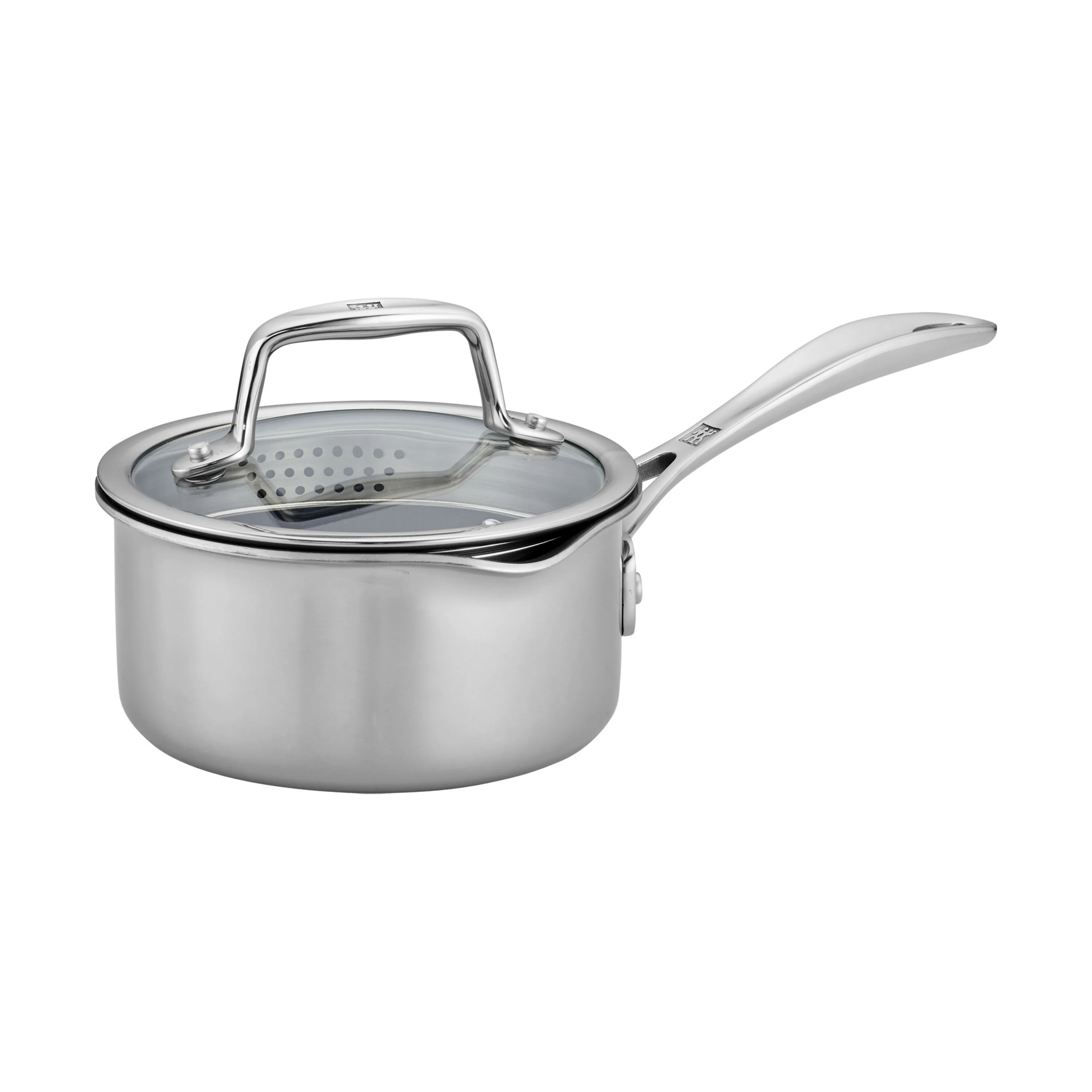 ZWILLING 1 Qt. Stainless Steel Ceramic Non-Stick Sauce Pan, Clad CFX Series - Inhomebuy