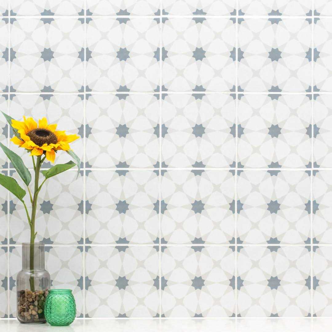 MSI Encaustic Baroque Stamp 8 in. x 8 in. Matte Porcelain Patterned Look Floor and Wall Tile - Inhomebuy