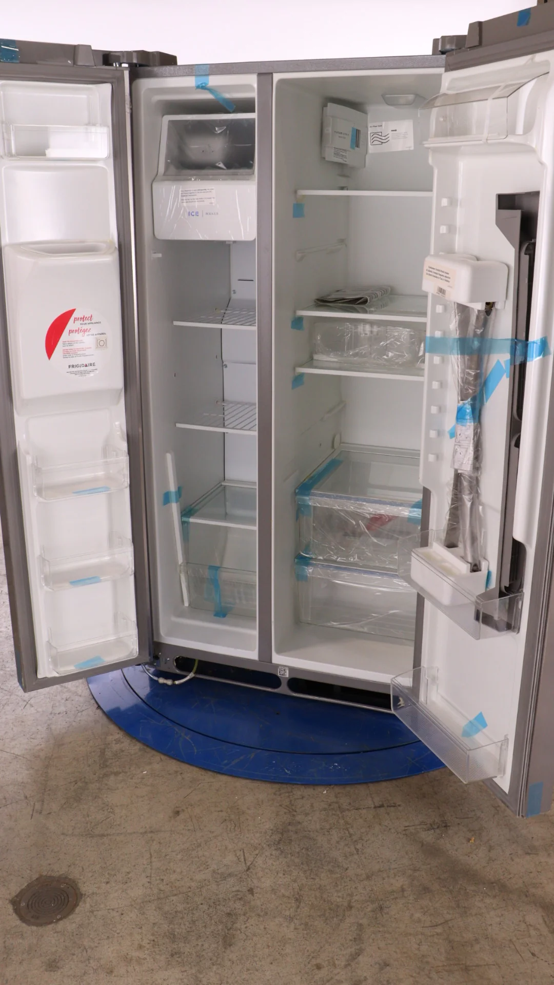 FRIGIDAIRE 36 IN 25.6 CU FT. STAINLESS STEEL SIDE-BY-SIDE REFRIGERATOR WITH EXTERIOR WATER AND ICE D - Inhomebuy