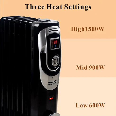 Optimus Oil Filled Heater: 7-fins, Digital | H-6015 - Inhomebuy