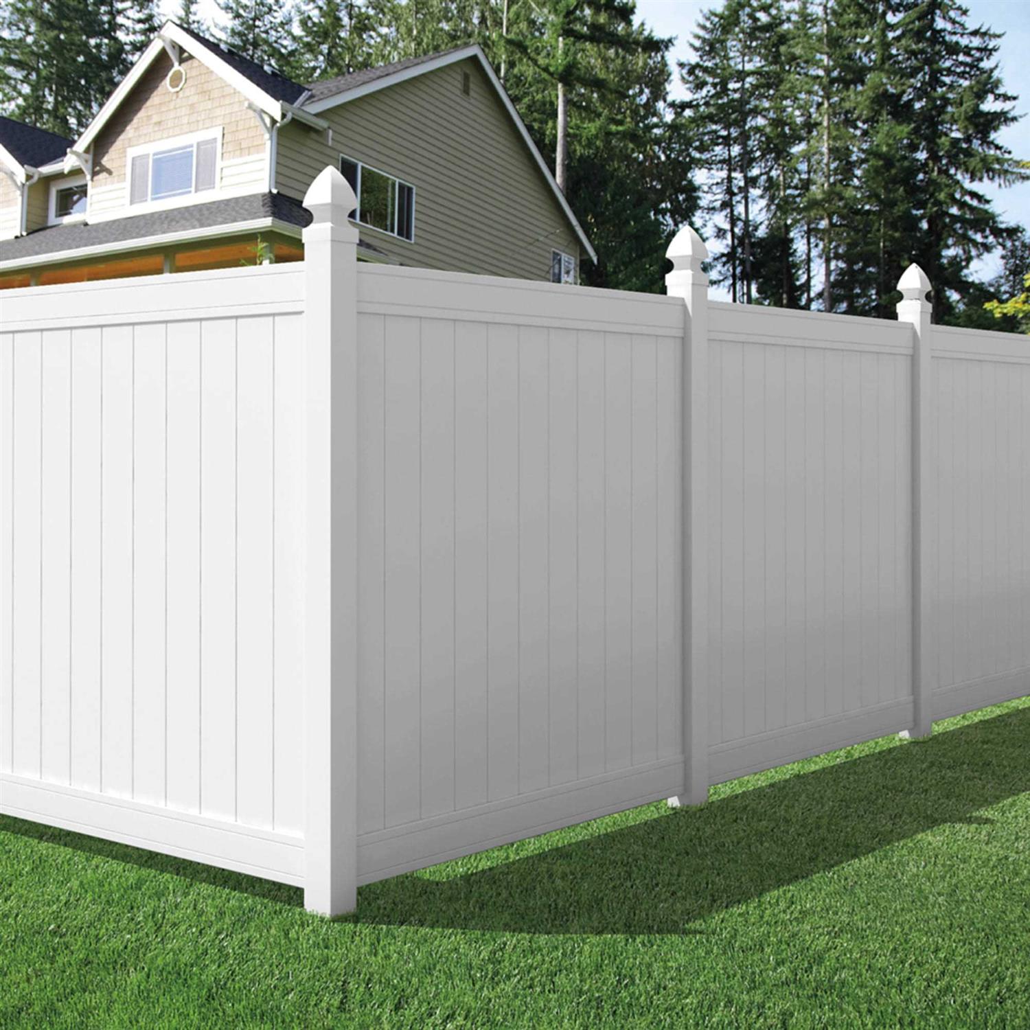 Outdoor Essentials 5 in. x 5 in. White Vinyl Gothic Fence Post Cap - Inhomebuy